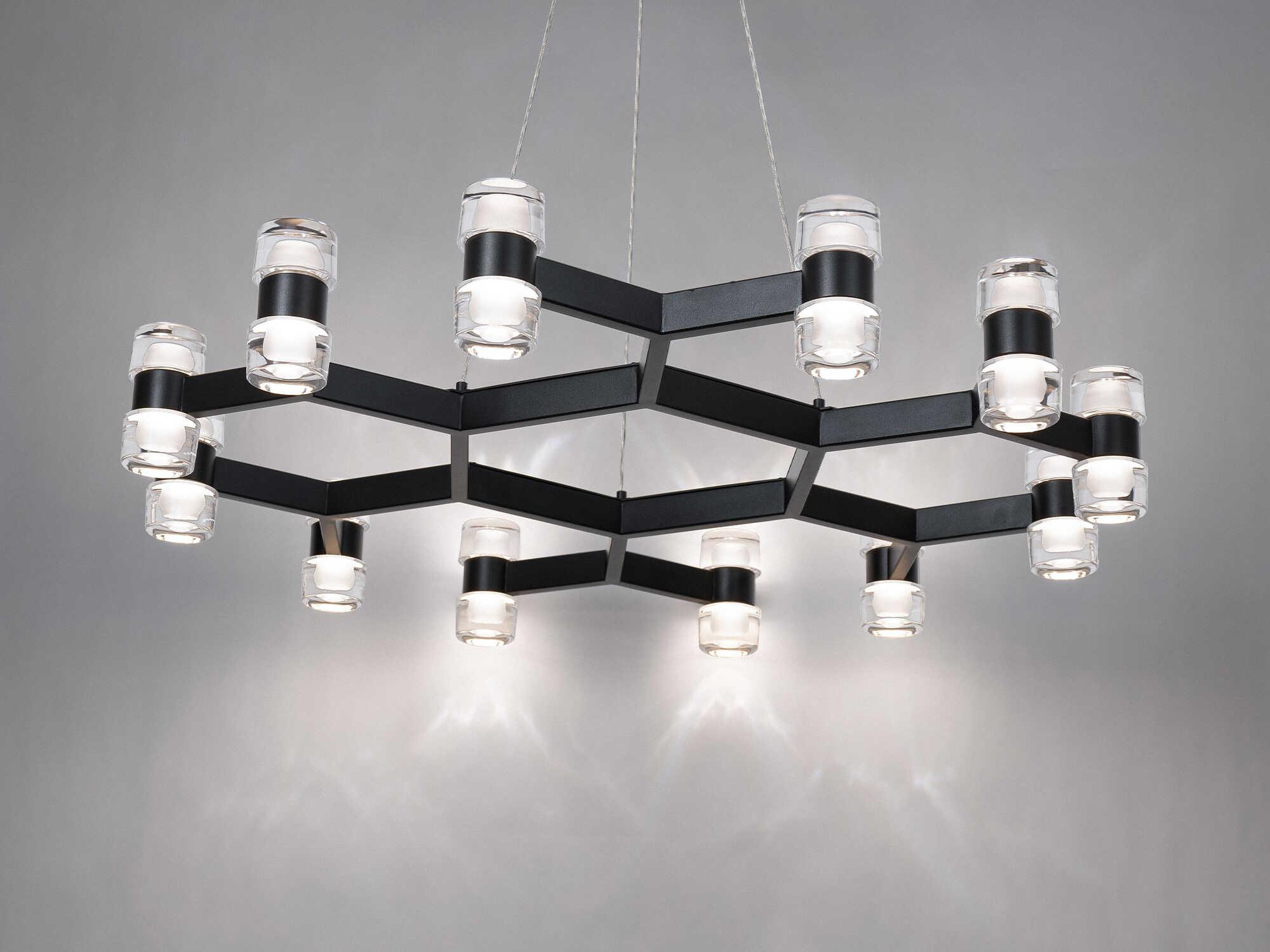 Modern Forms Dashe 24-Light Black Geometric Chandelier
