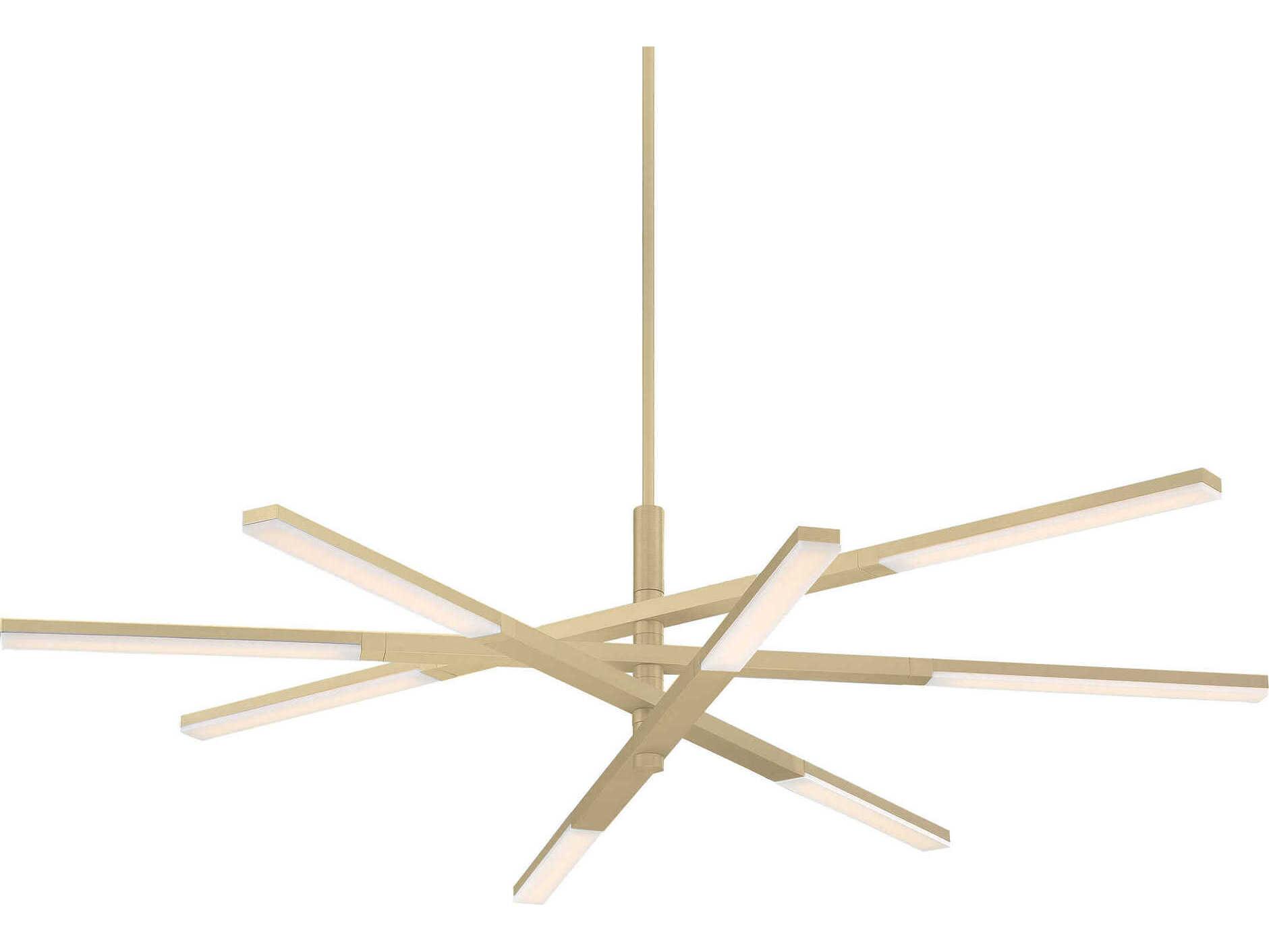 Modern Forms Stacked 1-Light Brushed Brass LED Linear Pendant