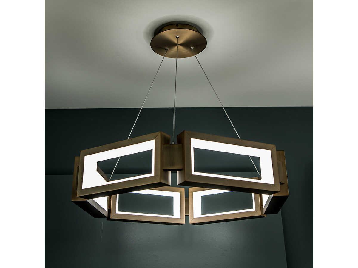 Modern Forms Mies 6-Light Aged Brass LED Pendant