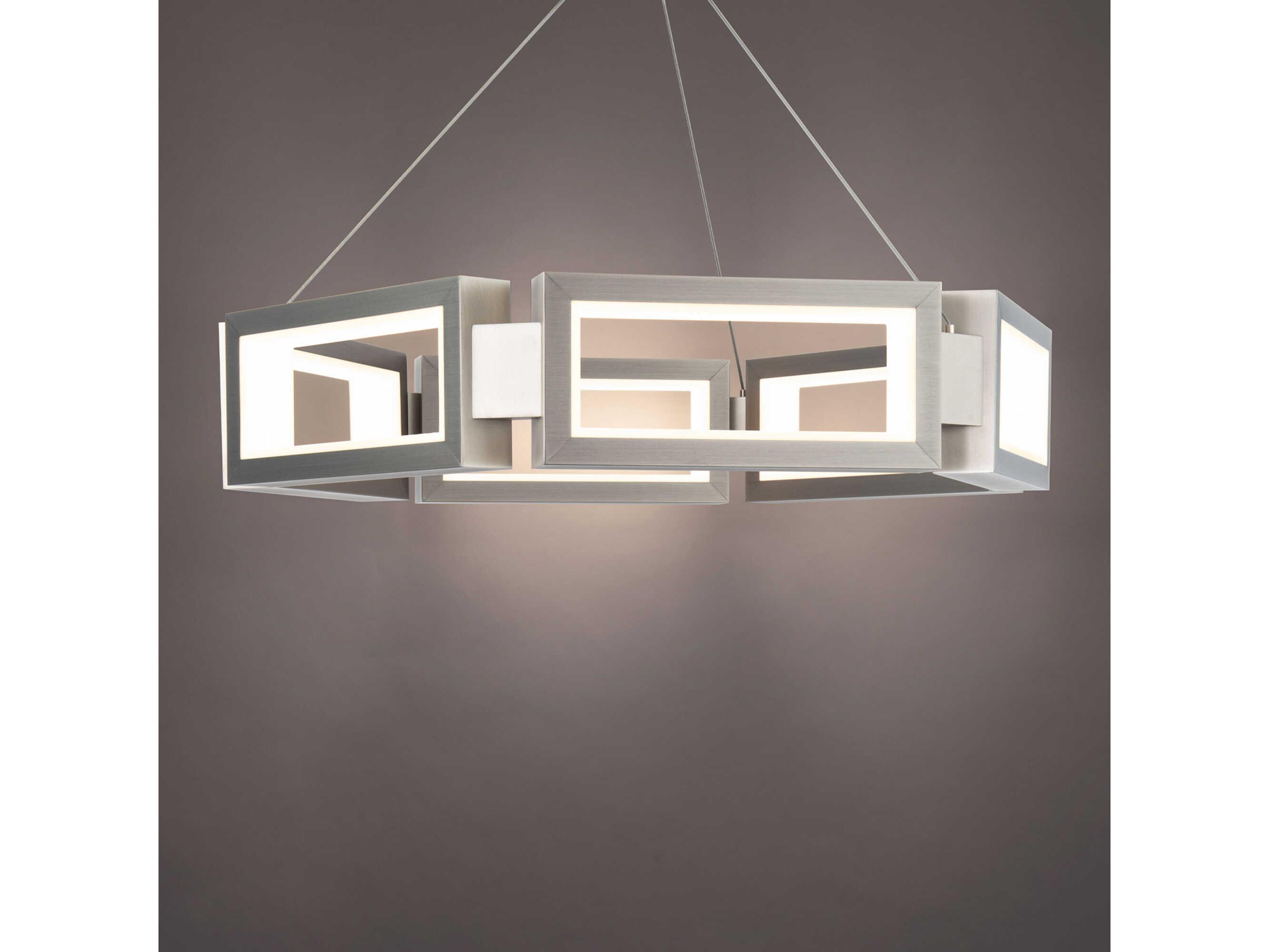 Modern Forms Mies 6-Light Brushed Nickel LED Pendant