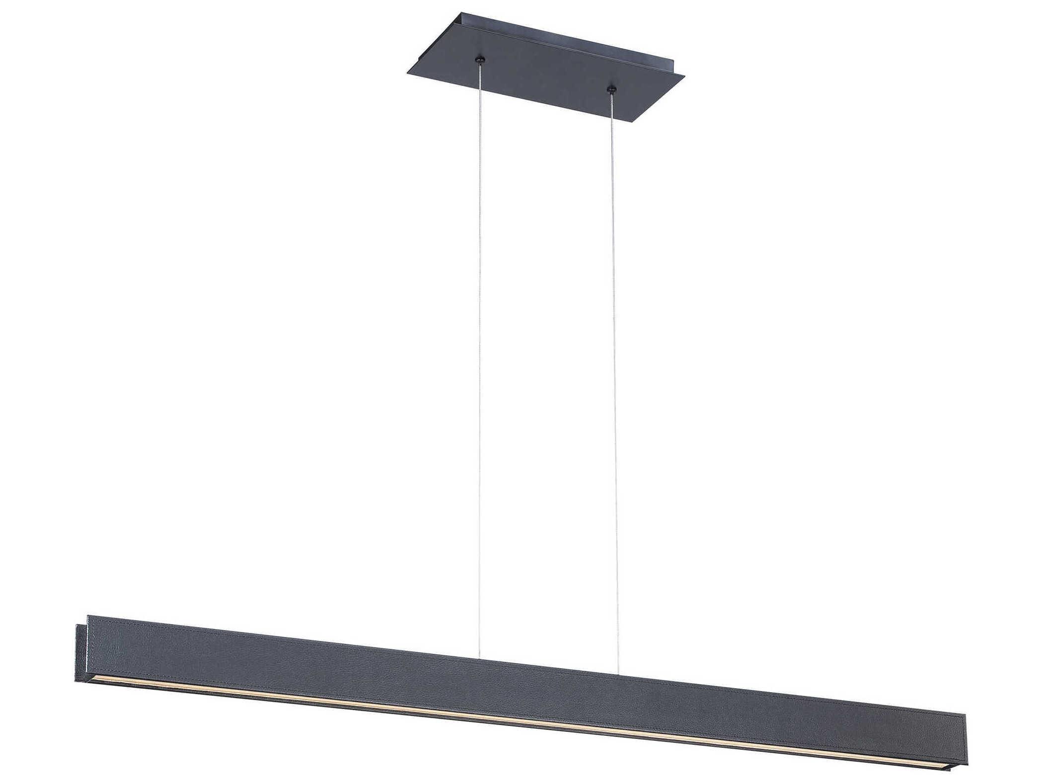 Modern Forms Bdsm 1-Light Black LED Linear Island Pendant
