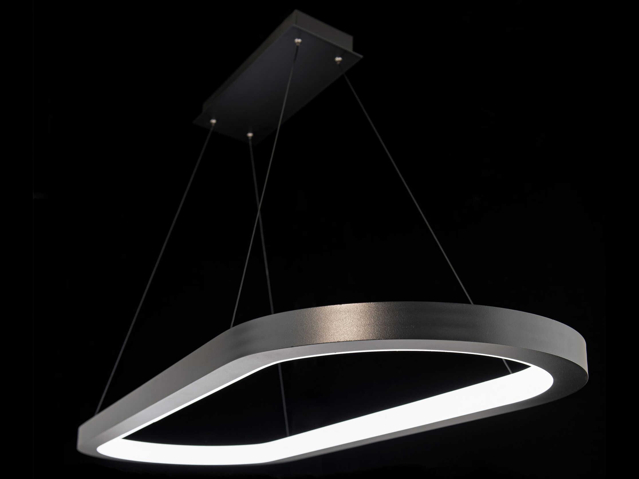 Modern Forms Racetrack 1-Light Black LED Island Pendant