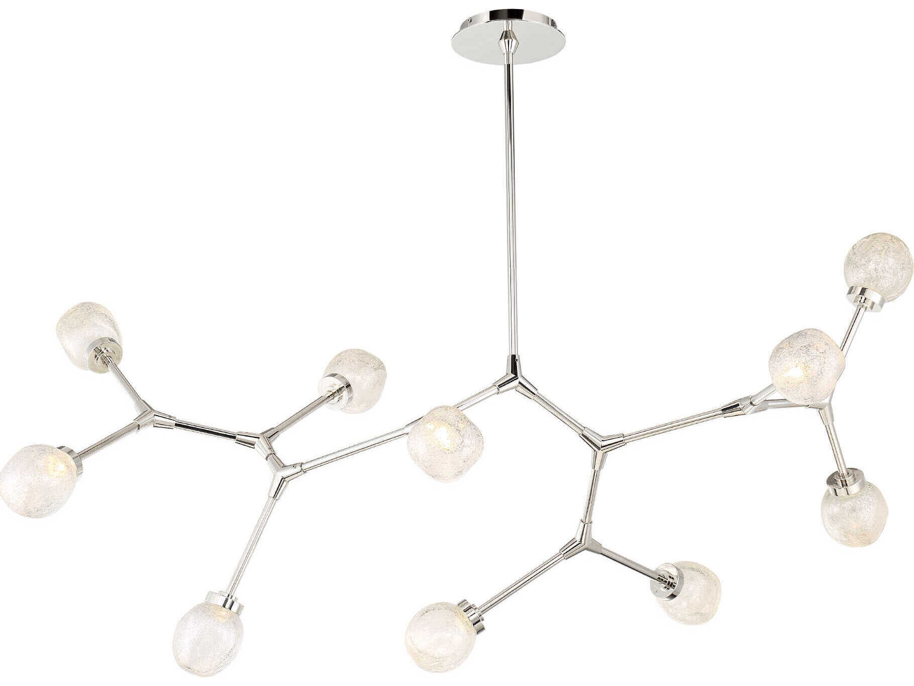 Modern Forms Catalyst 10-Light Polished Nickel Glass LED Globe Chandelier