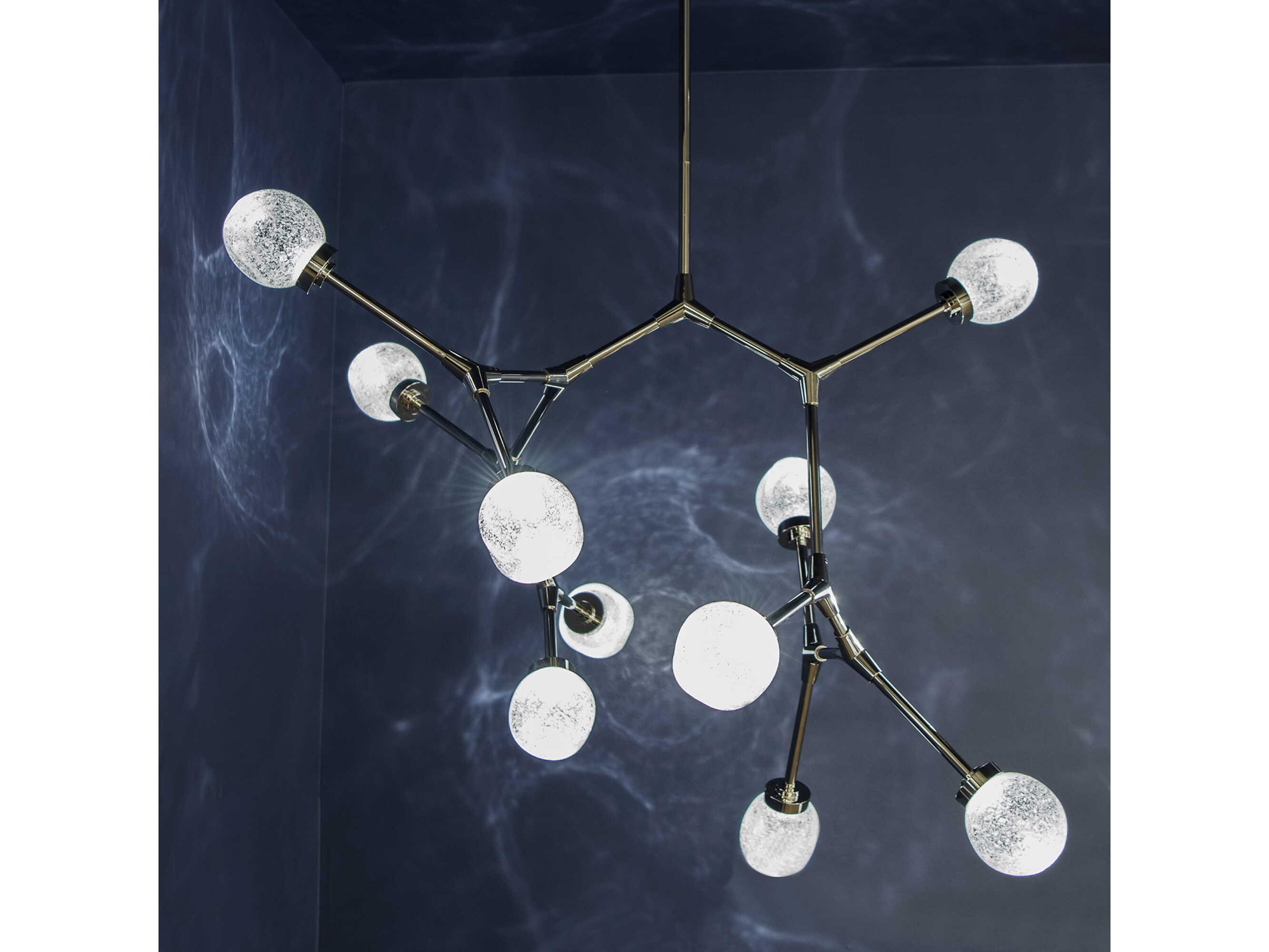 Modern Forms Catalyst 10-Light Polished Nickel Glass LED Globe Chandelier