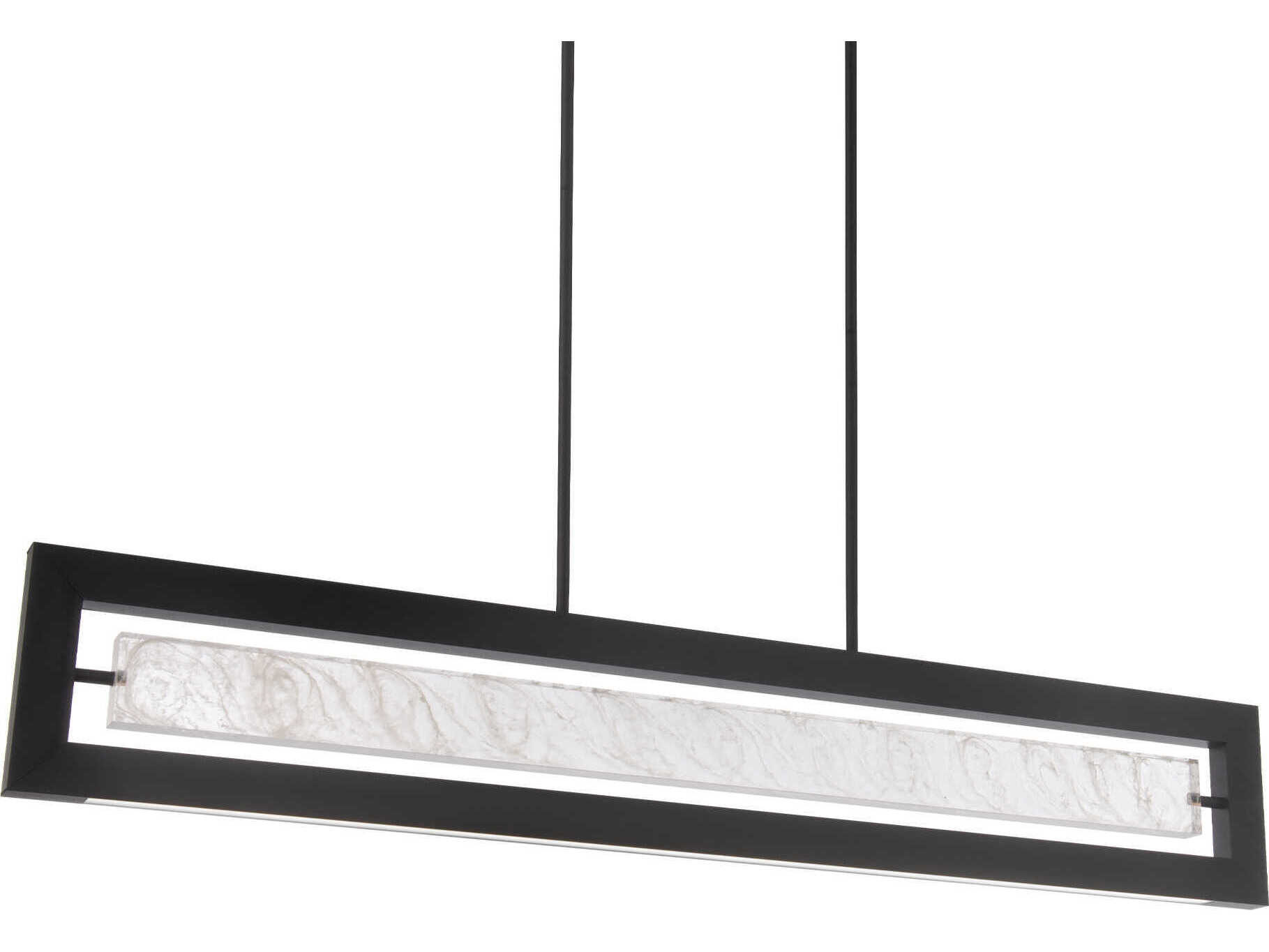 Modern Forms Equilibrium 1-Light Black LED Geometric Linear Island Pendant