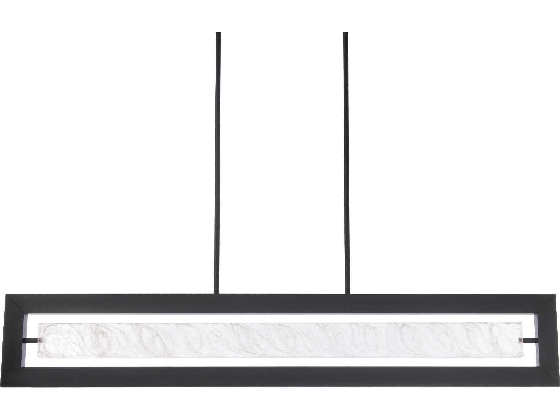 Modern Forms Equilibrium 1-Light Black LED Geometric Linear Island Pendant