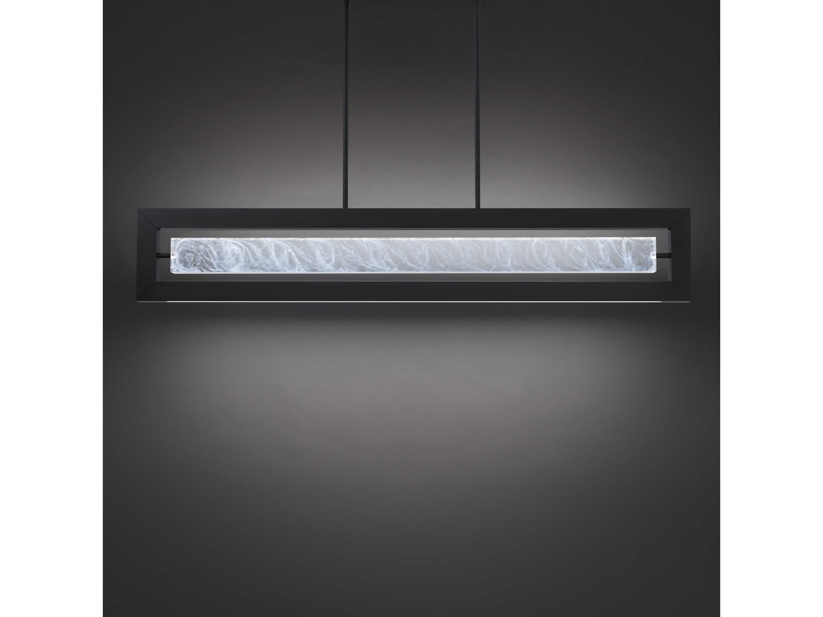 Modern Forms Equilibrium 1-Light Black LED Geometric Linear Island Pendant