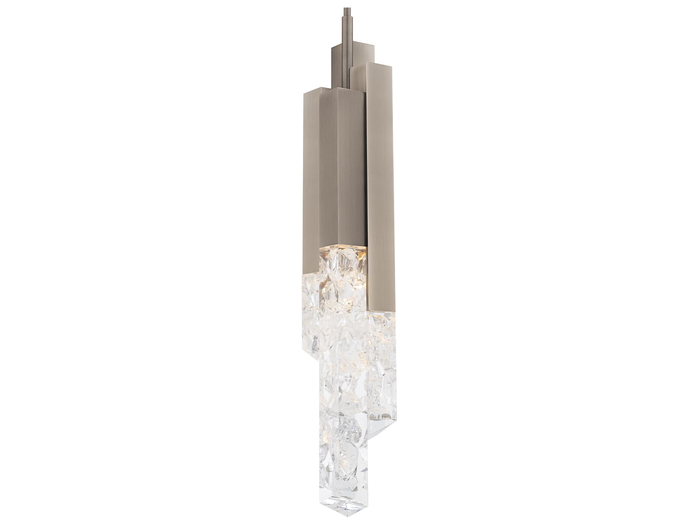 Modern Forms Montage 1-Light Brushed Nickel Geometric Mini Pendant