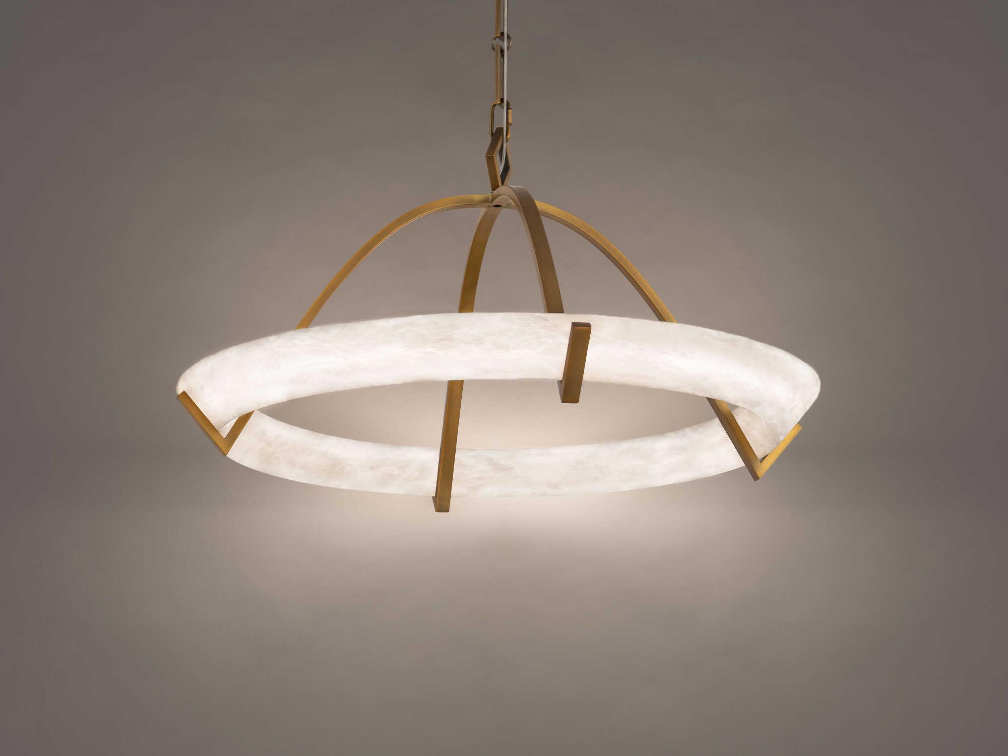Modern Forms Copa 1-Light Aged Brass Round Pendant