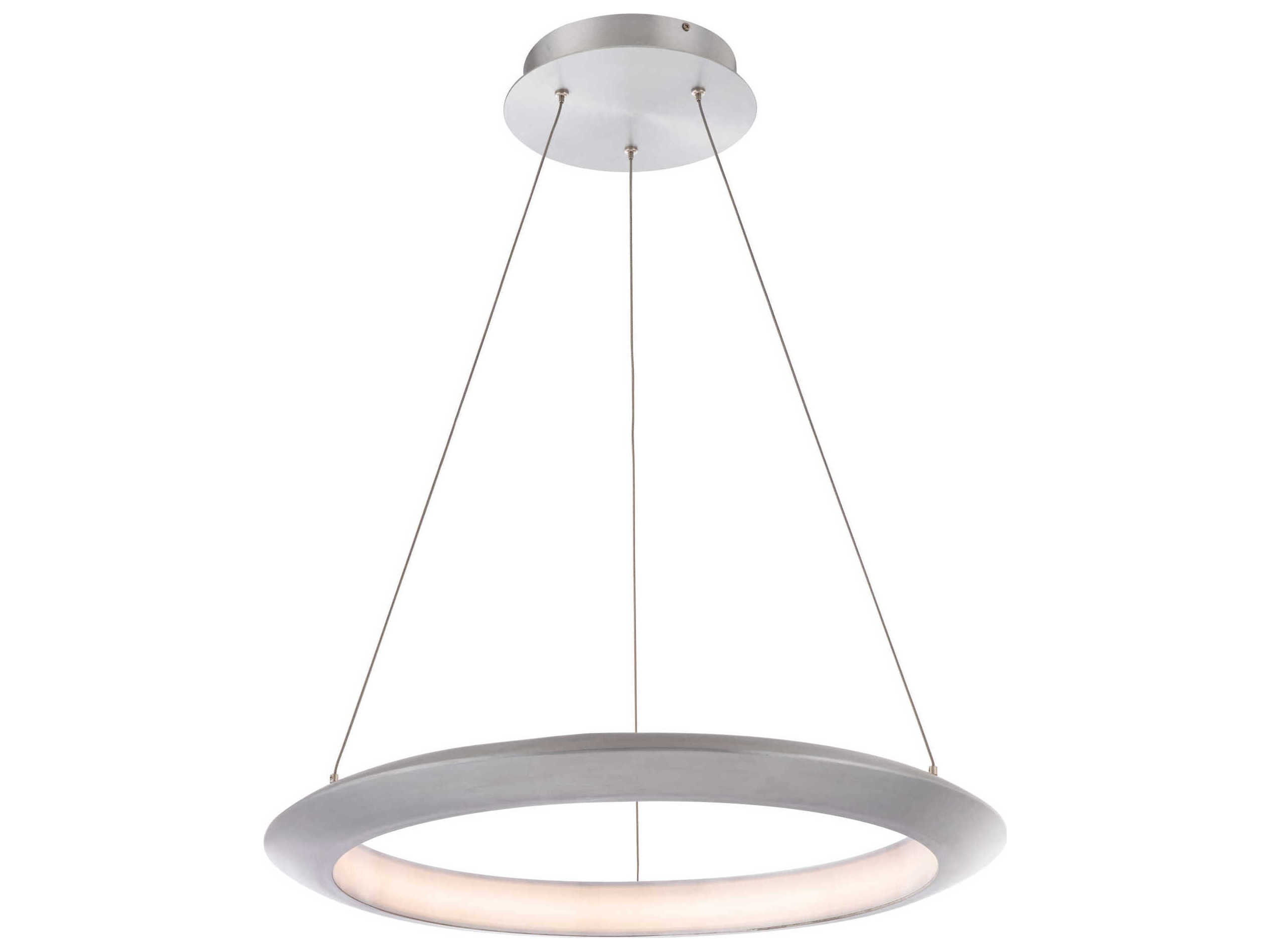 Modern Forms The Ring 1-Light Brushed Aluminum Silver LED Round Pendant