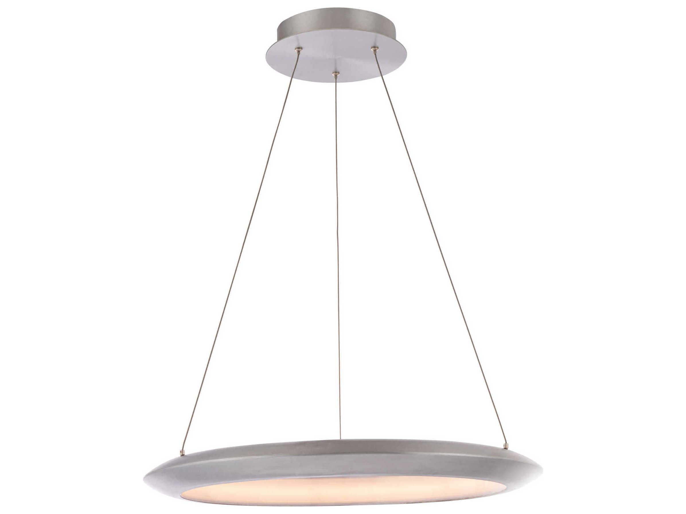 Modern Forms The Ring 1-Light Brushed Aluminum Silver LED Round Pendant