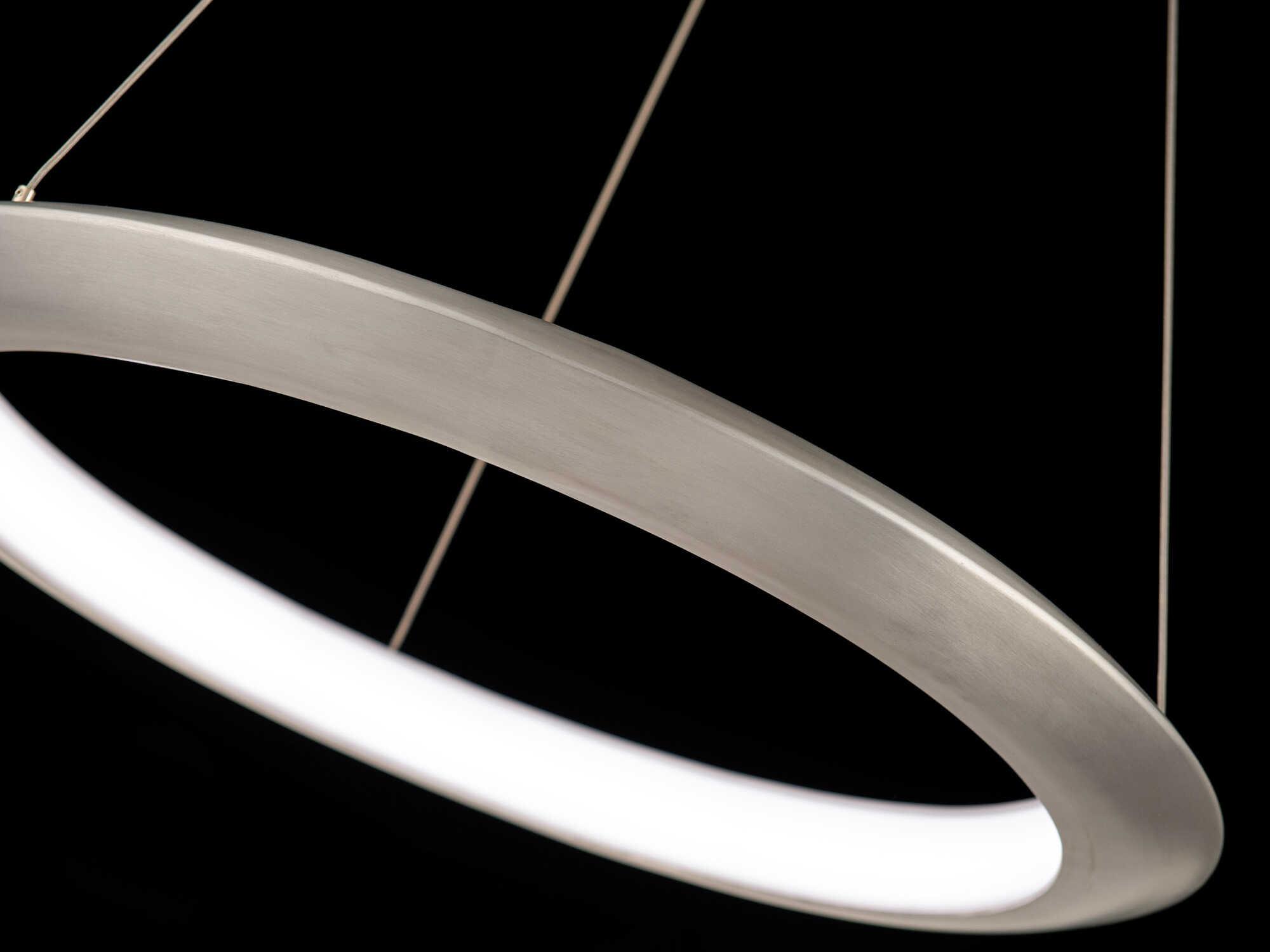 Modern Forms The Ring 1-Light Brushed Aluminum Silver LED Round Pendant