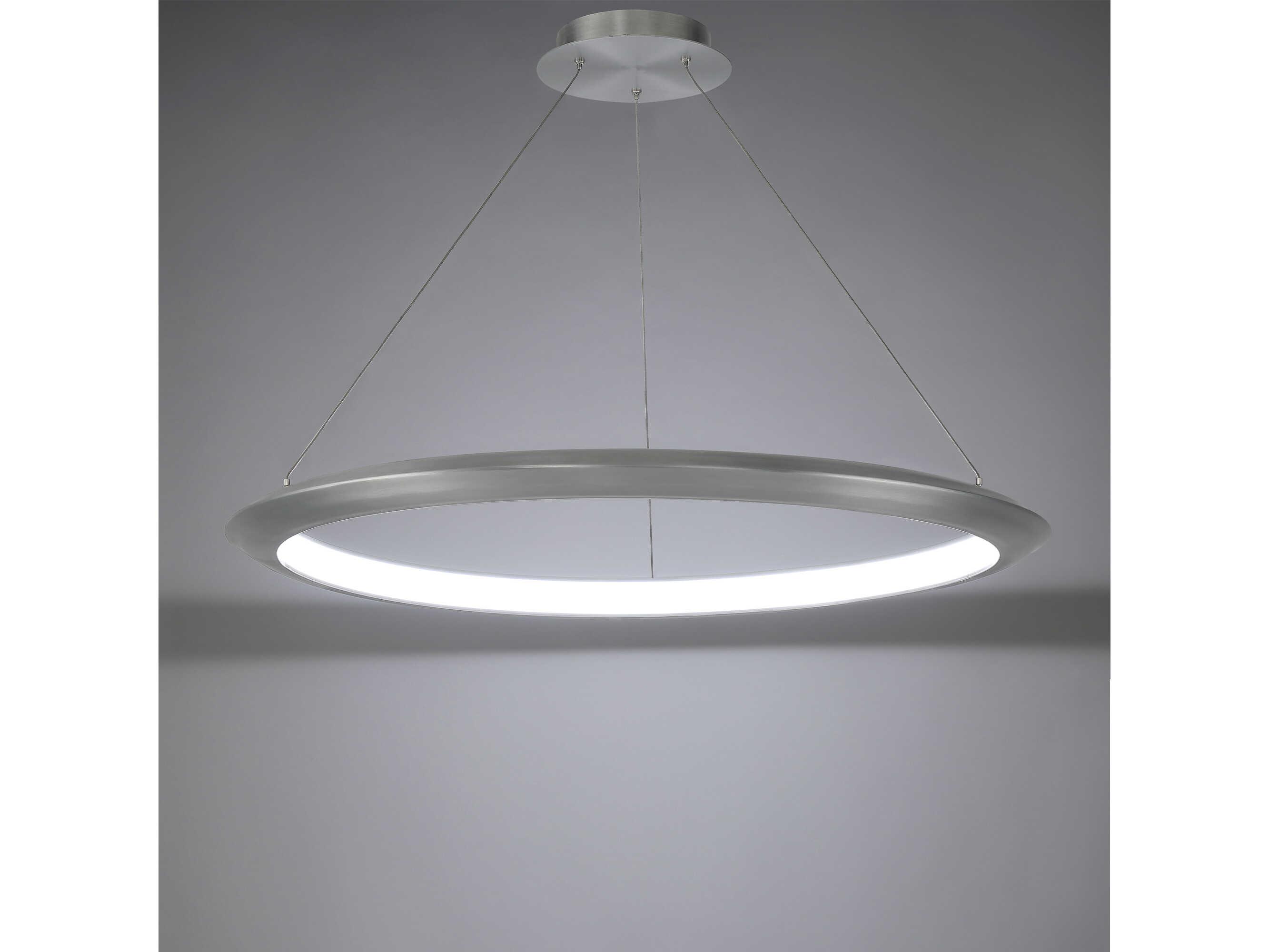 Modern Forms The Ring 1-Light Brushed Aluminum Silver LED Round Pendant