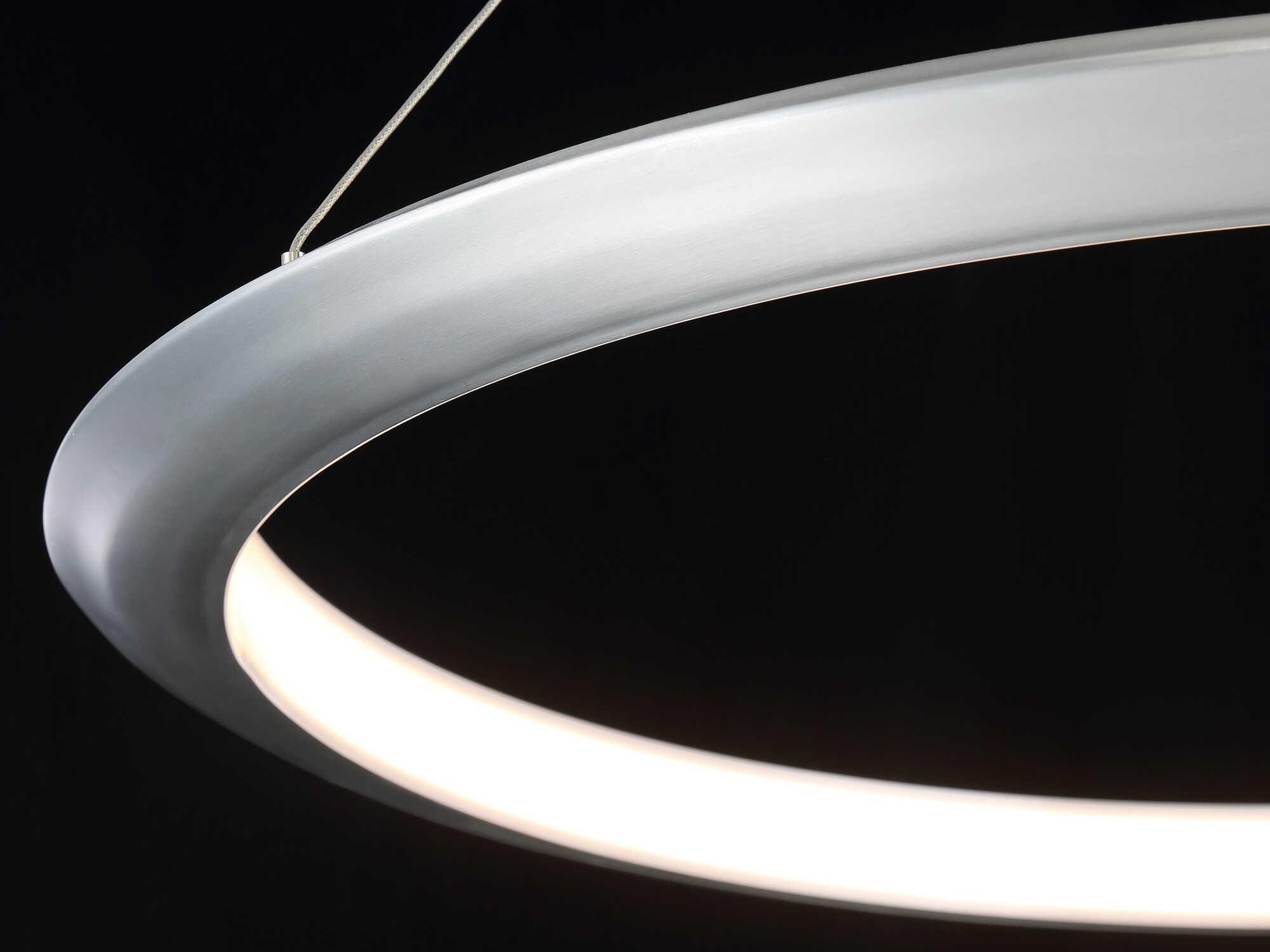 Modern Forms The Ring 1-Light Brushed Aluminum Silver LED Round Pendant