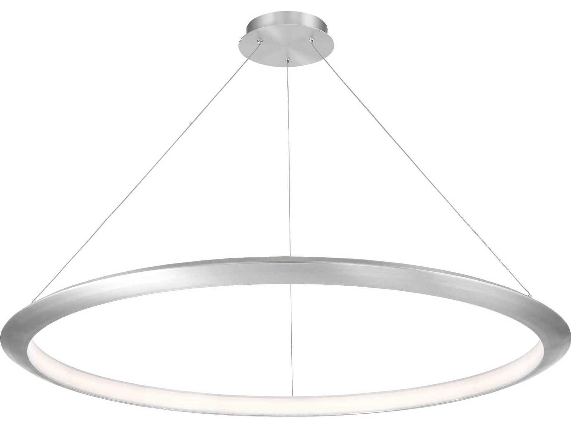 Modern Forms The Ring 1-Light Brushed Aluminum Silver LED Round Pendant
