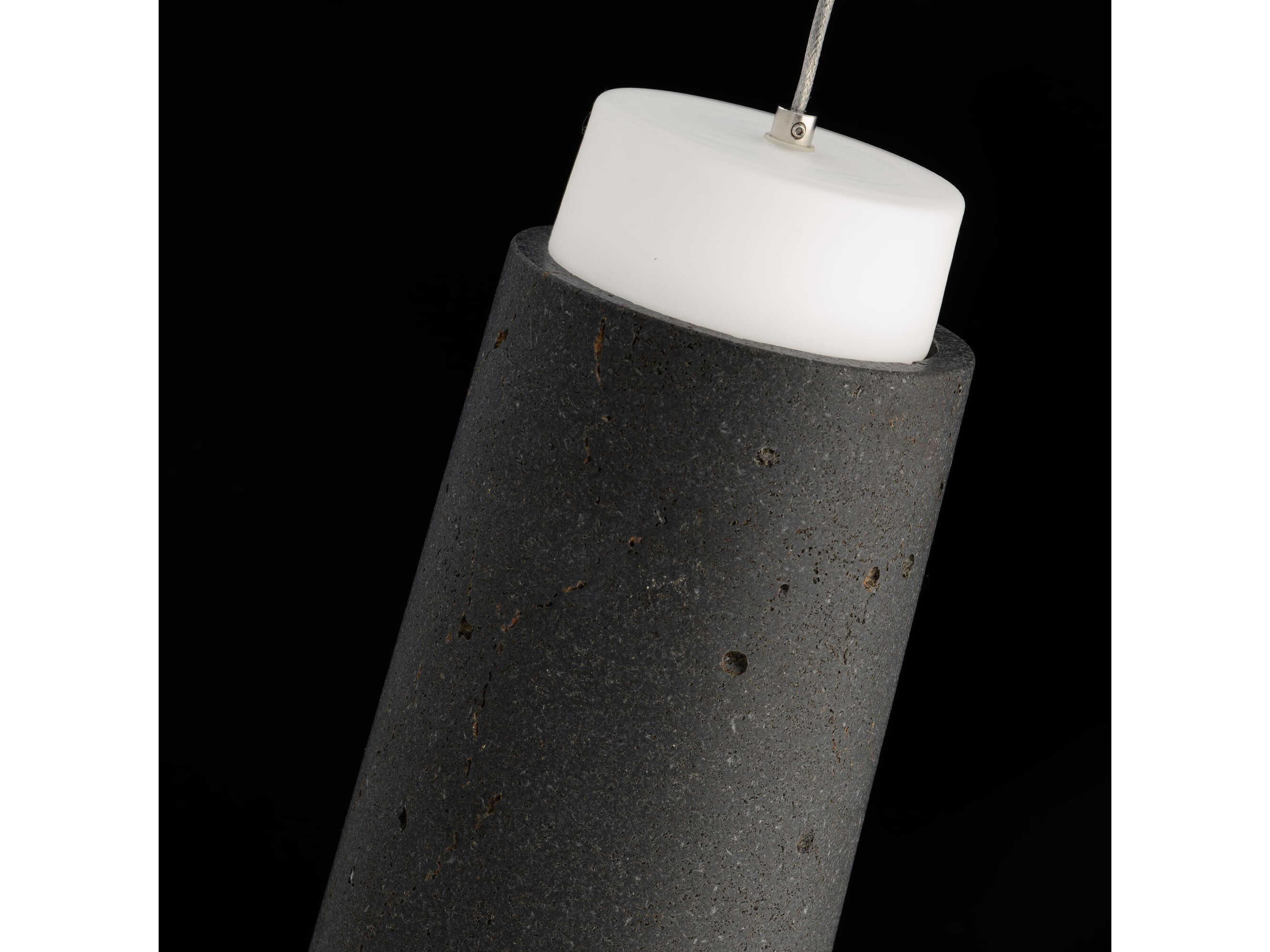 Modern Forms Chauncey 1-Light Bassalt Stone Black Mini Pendant