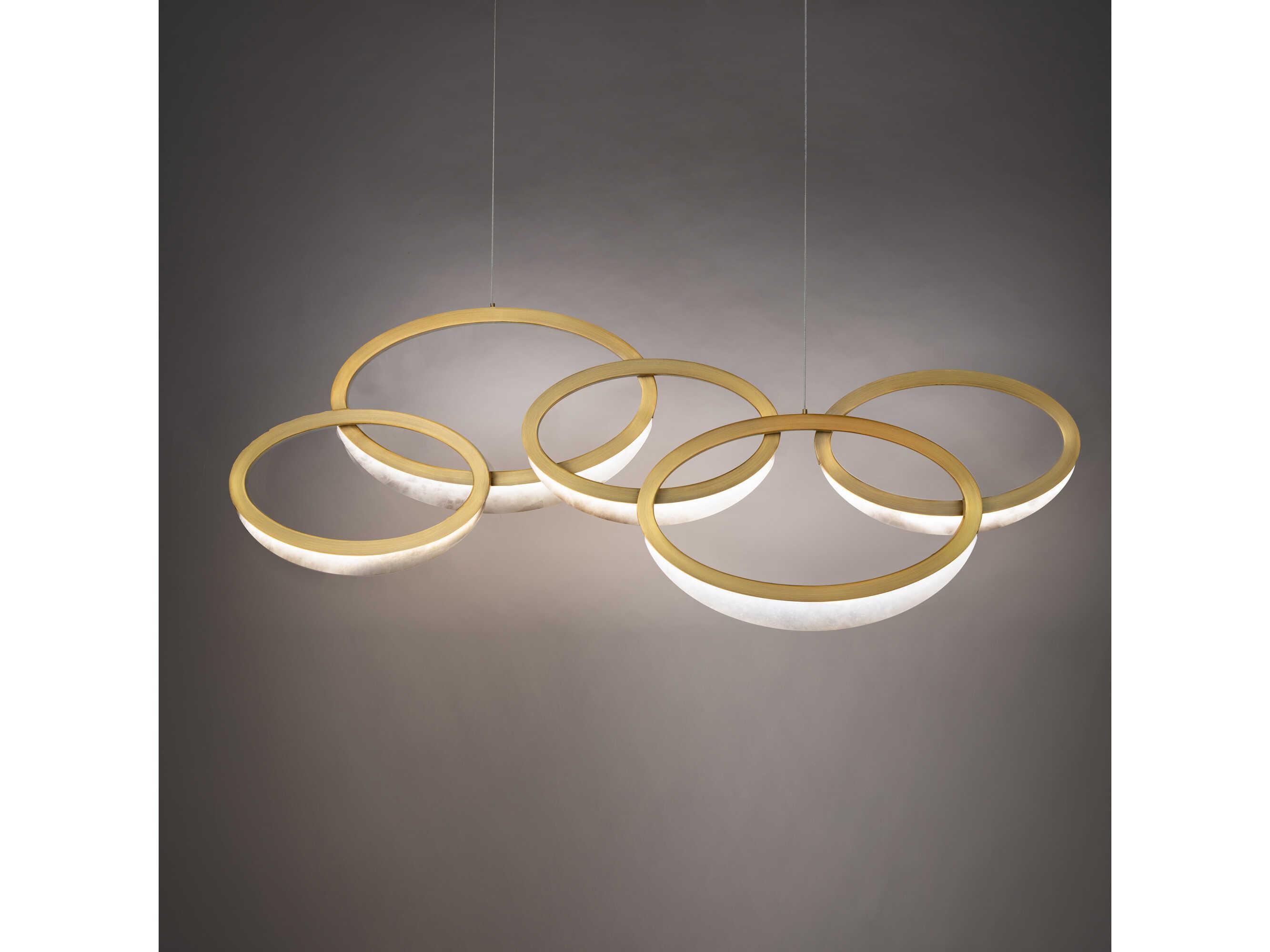 Modern Forms Orion 1-Light Aged Brass LED Linear Island Pendant