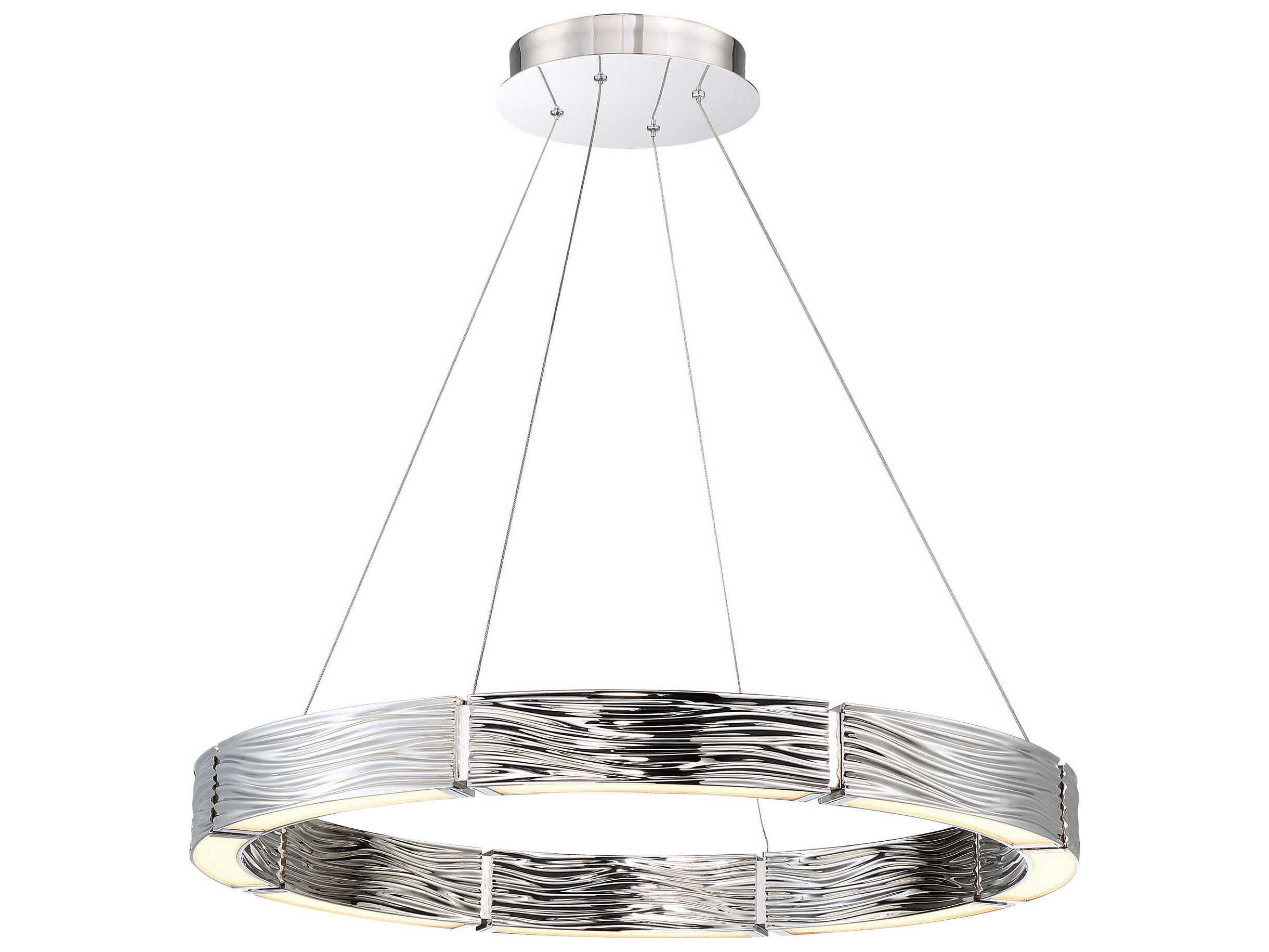 Modern Forms Zelda 12-Light Polished Nickel Glass LED Round Pendant