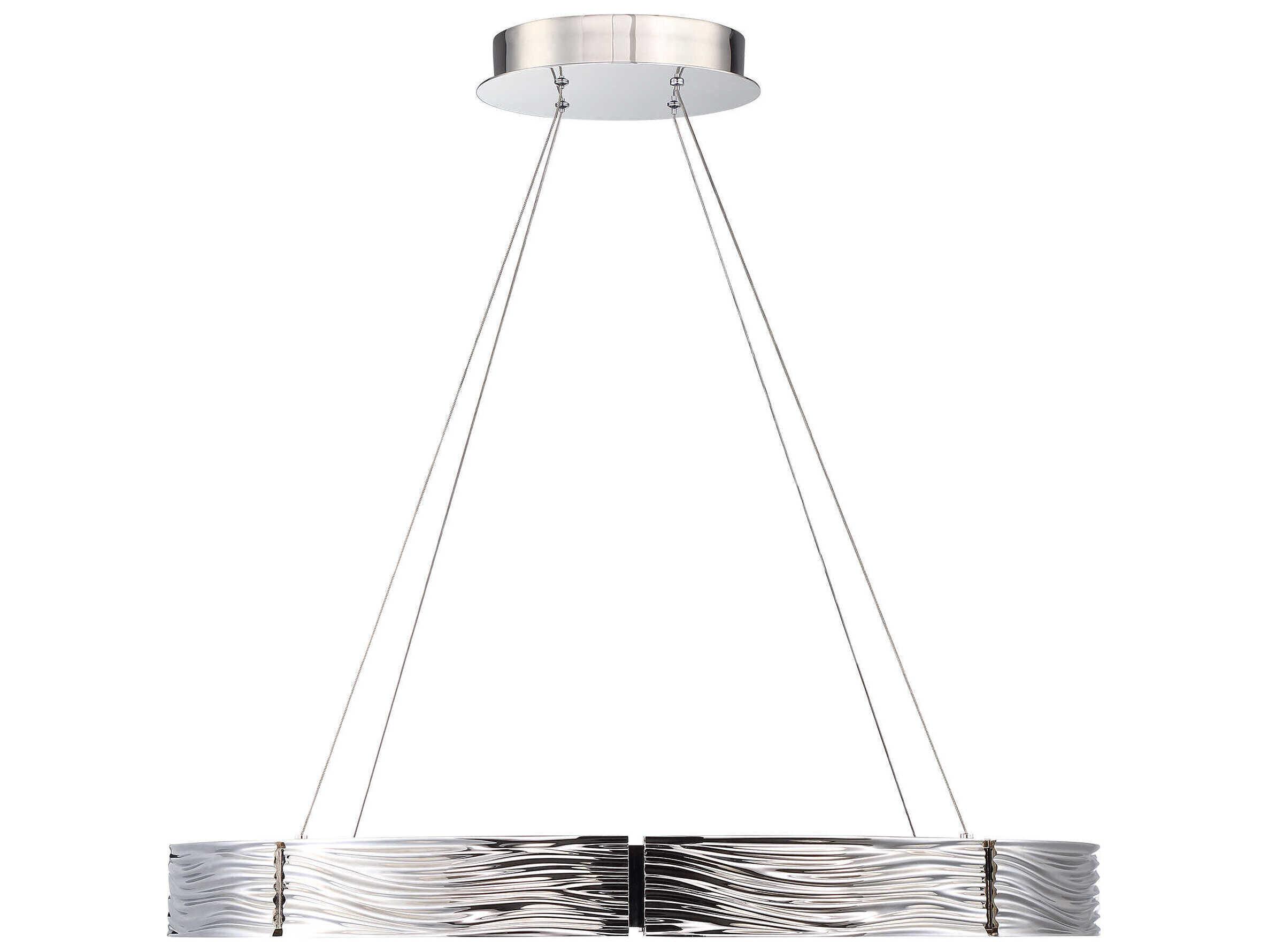 Modern Forms Zelda 12-Light Polished Nickel Glass LED Round Pendant