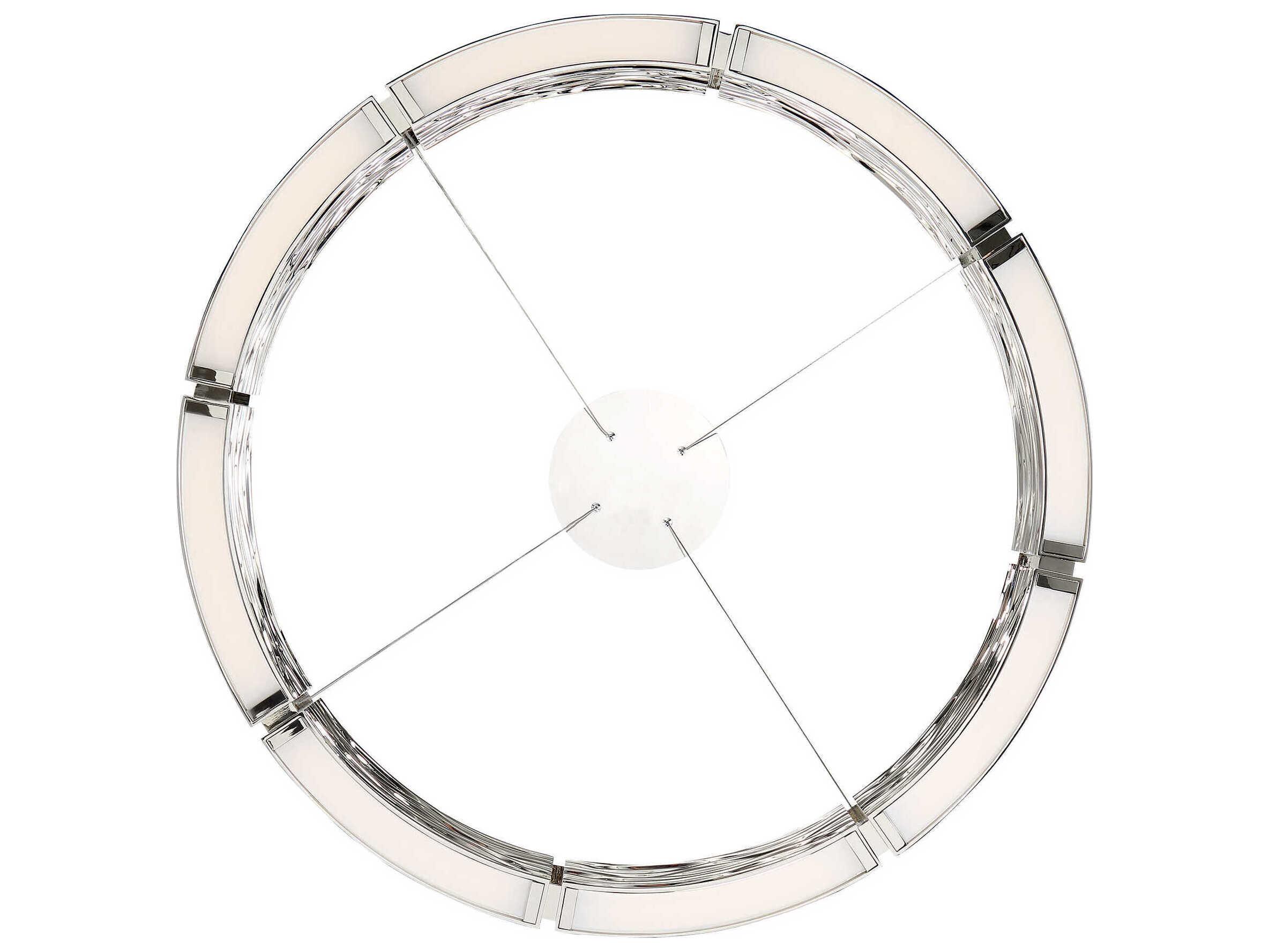 Modern Forms Zelda 12-Light Polished Nickel Glass LED Round Pendant