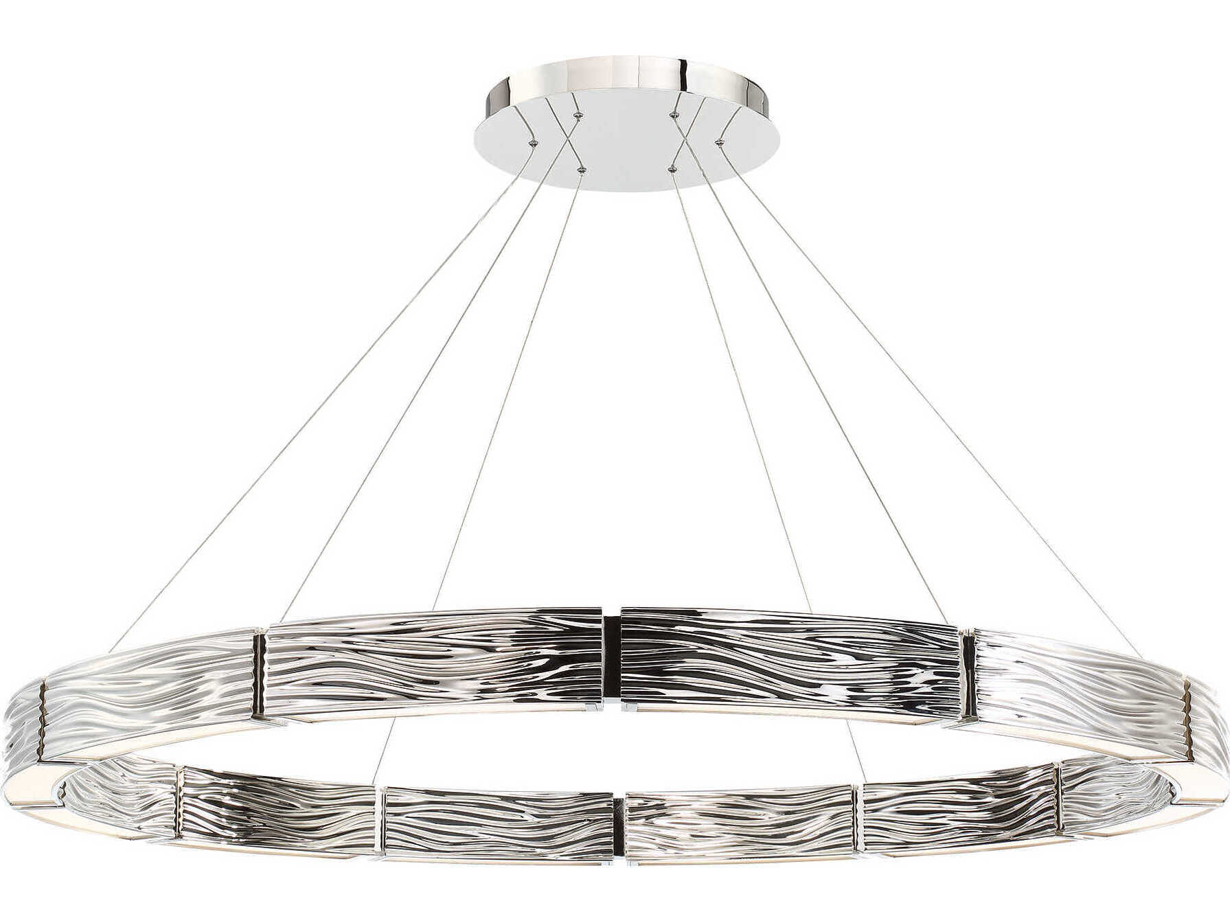 Modern Forms Zelda 12-Light Polished Nickel Glass LED Round Pendant