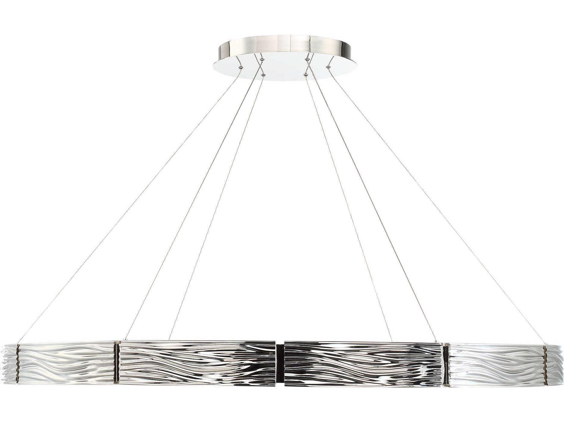 Modern Forms Zelda 12-Light Polished Nickel Glass LED Round Pendant