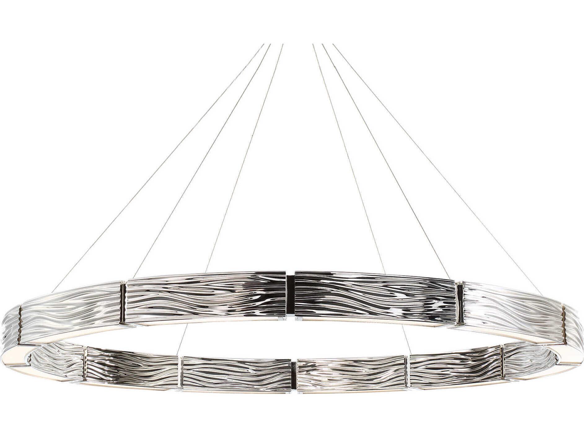 Modern Forms Zelda 12-Light Polished Nickel Glass LED Round Pendant