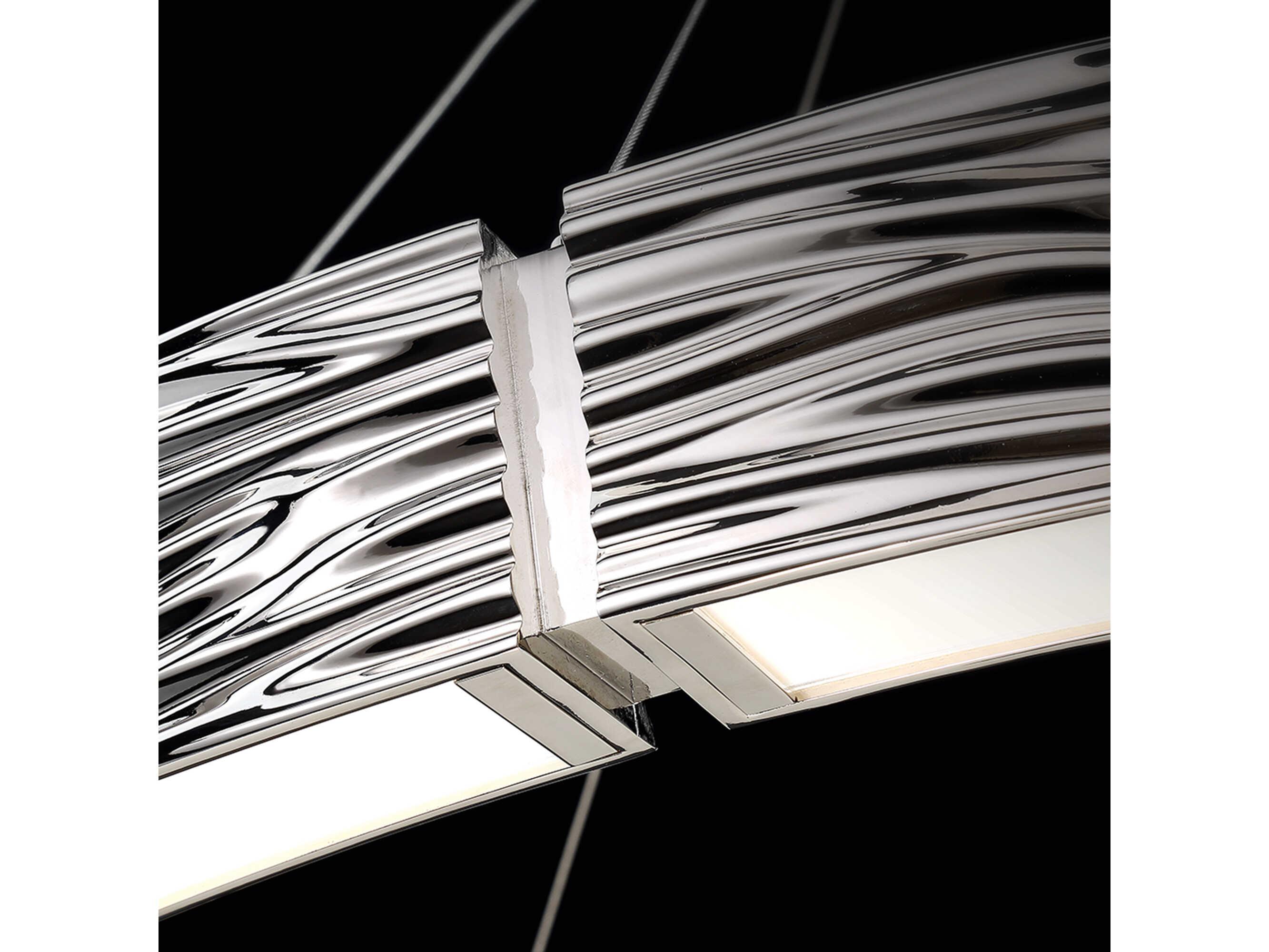 Modern Forms Zelda 12-Light Polished Nickel Glass LED Round Pendant