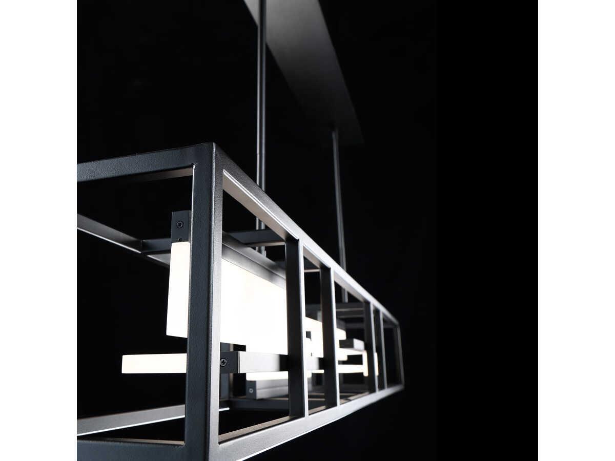 Modern Forms Memory 1-Light Black LED Geometric Linear Island Pendant