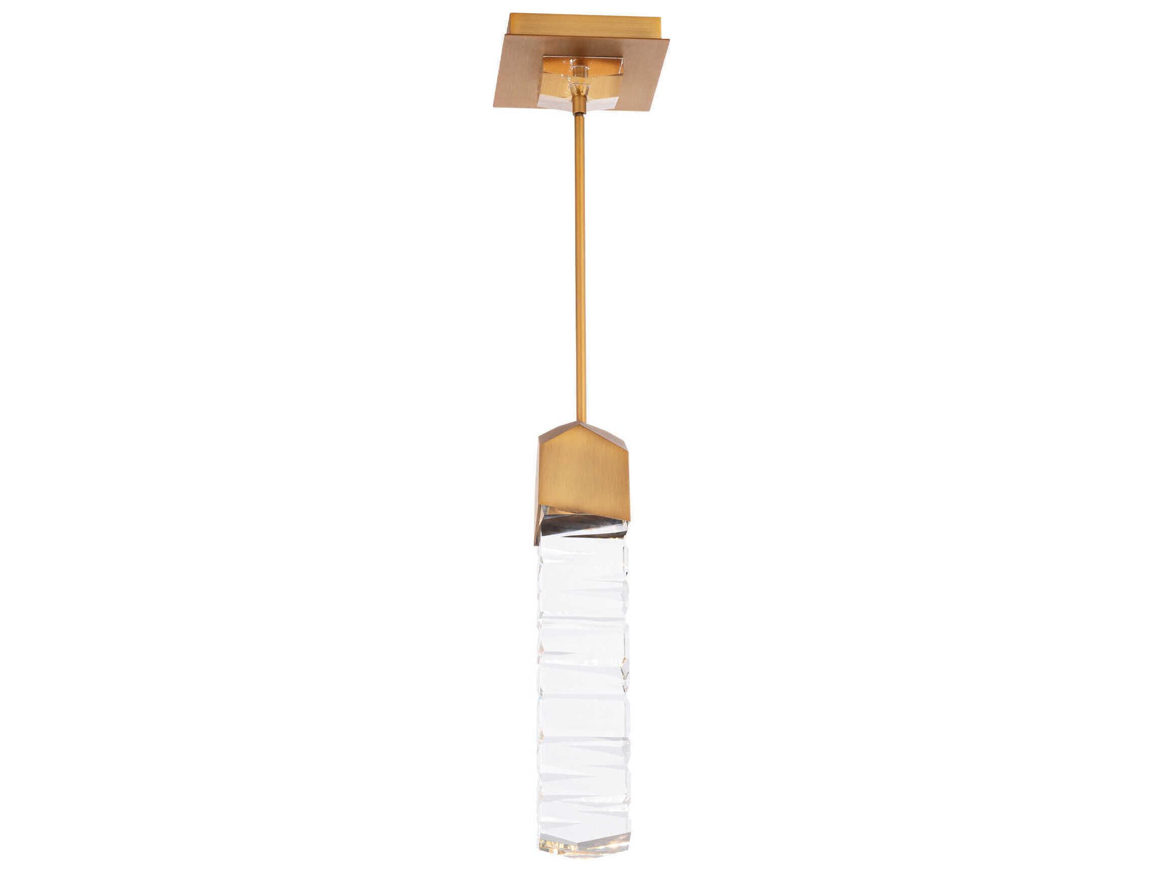 Modern Forms Juliet 1-Light Aged Brass Crystal LED Mini Pendant