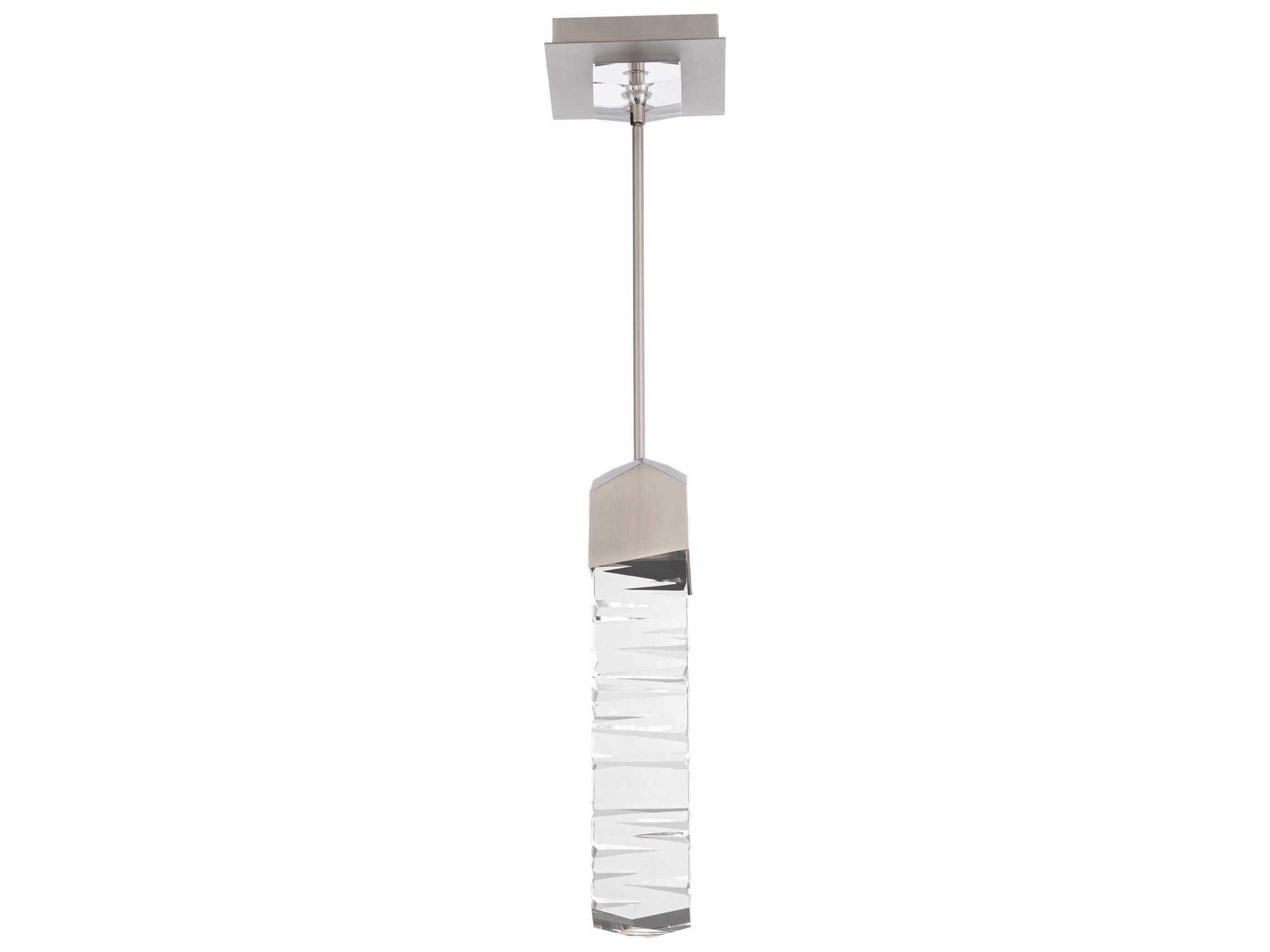 Modern Forms Juliet 1-Light Brushed Nickel Crystal LED Mini Pendant
