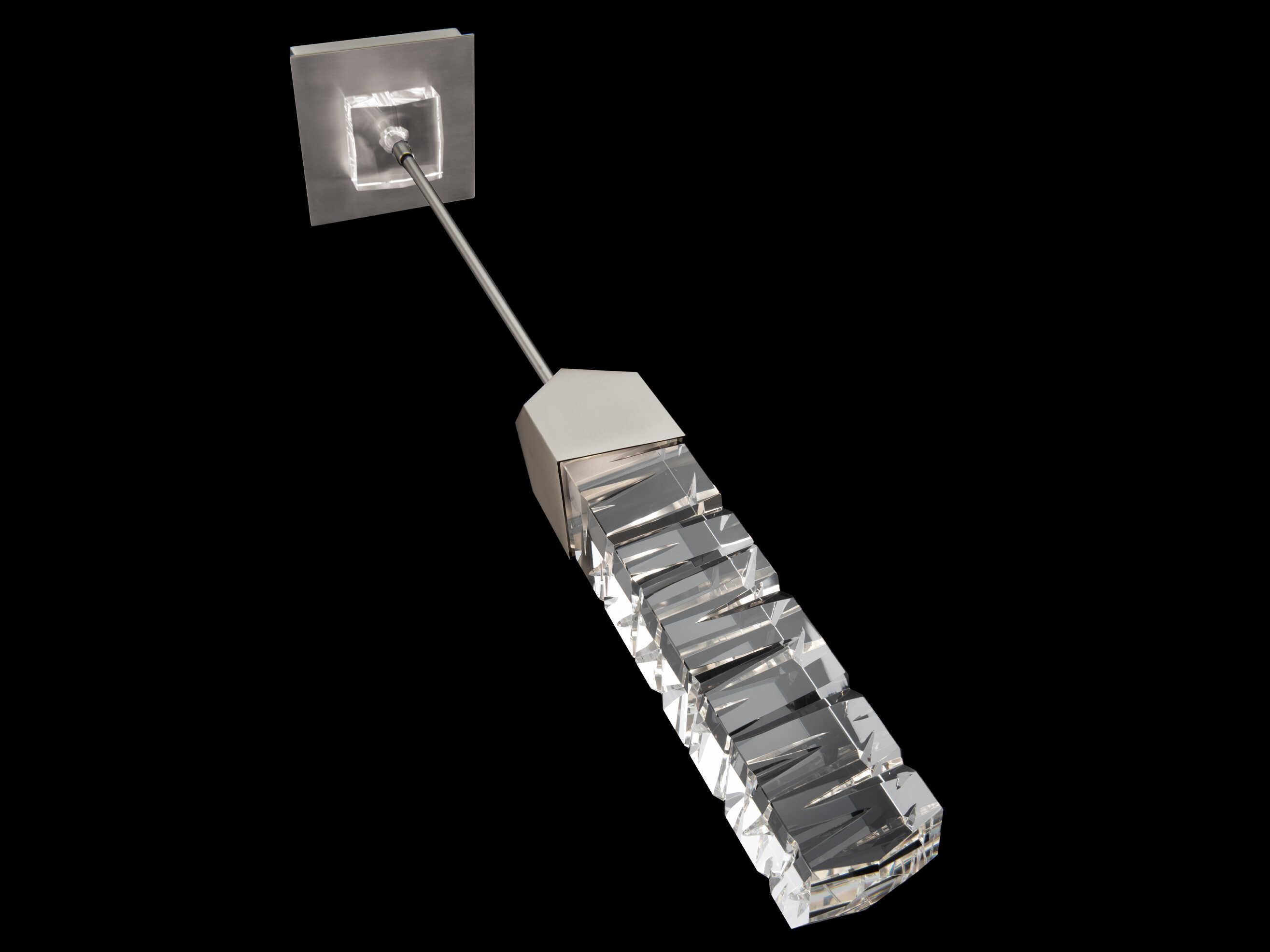 Modern Forms Juliet 1-Light Brushed Nickel Crystal LED Mini Pendant