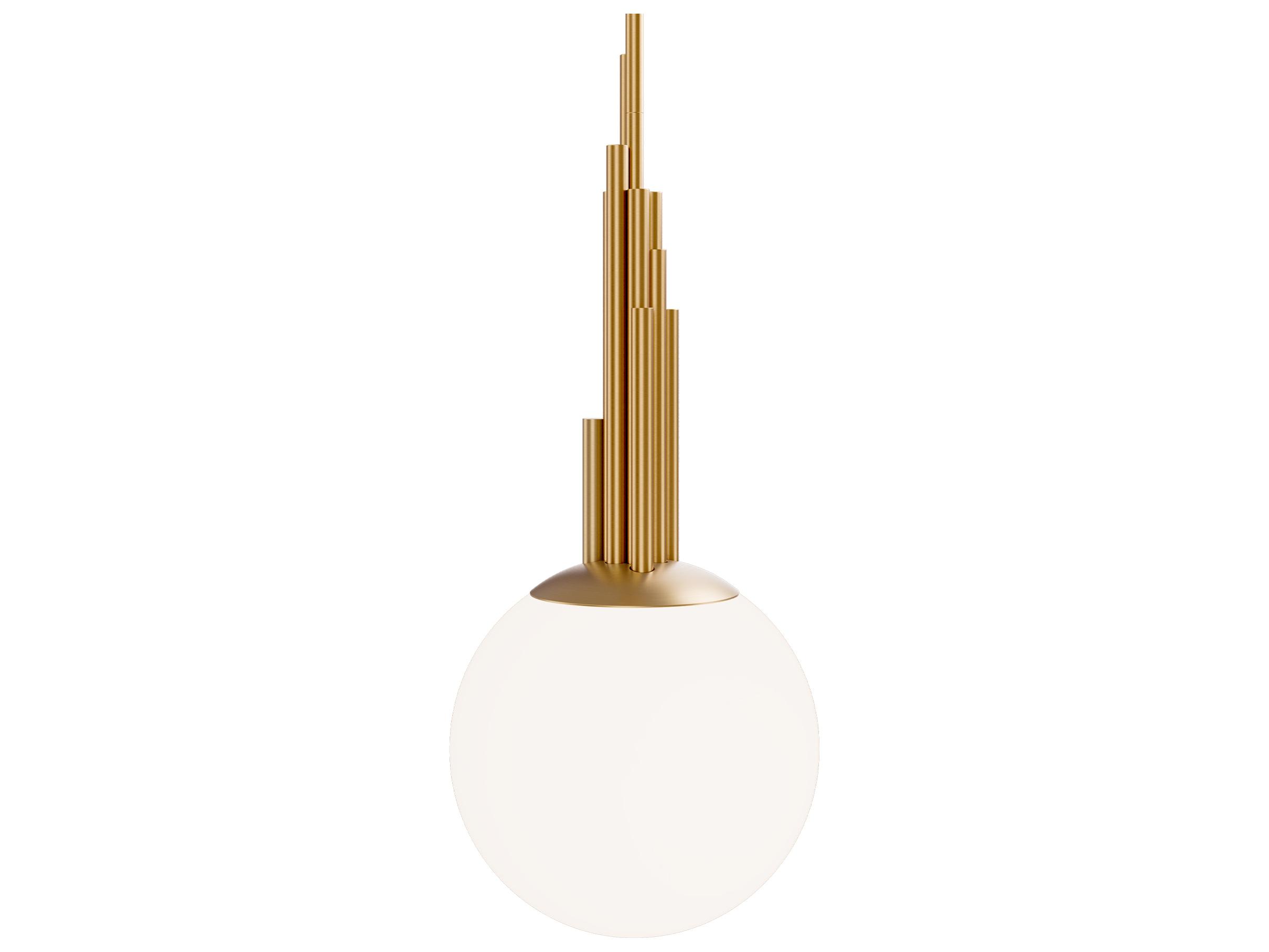 Modern Forms Sybil 1-Light Aged Brass Globe Mini Pendant