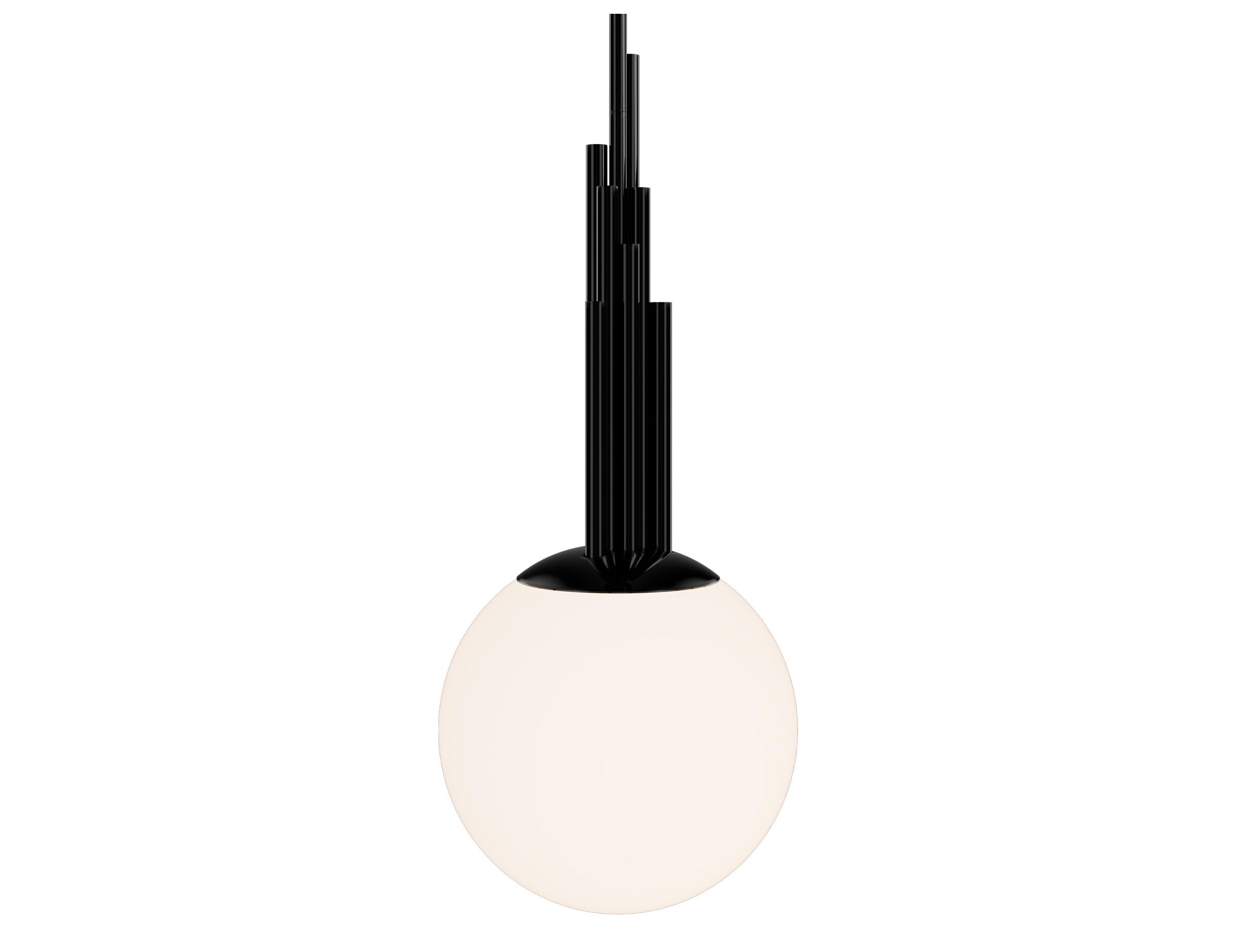 Modern Forms Sybil 1-Light Polished Black Nickel Globe Mini Pendant