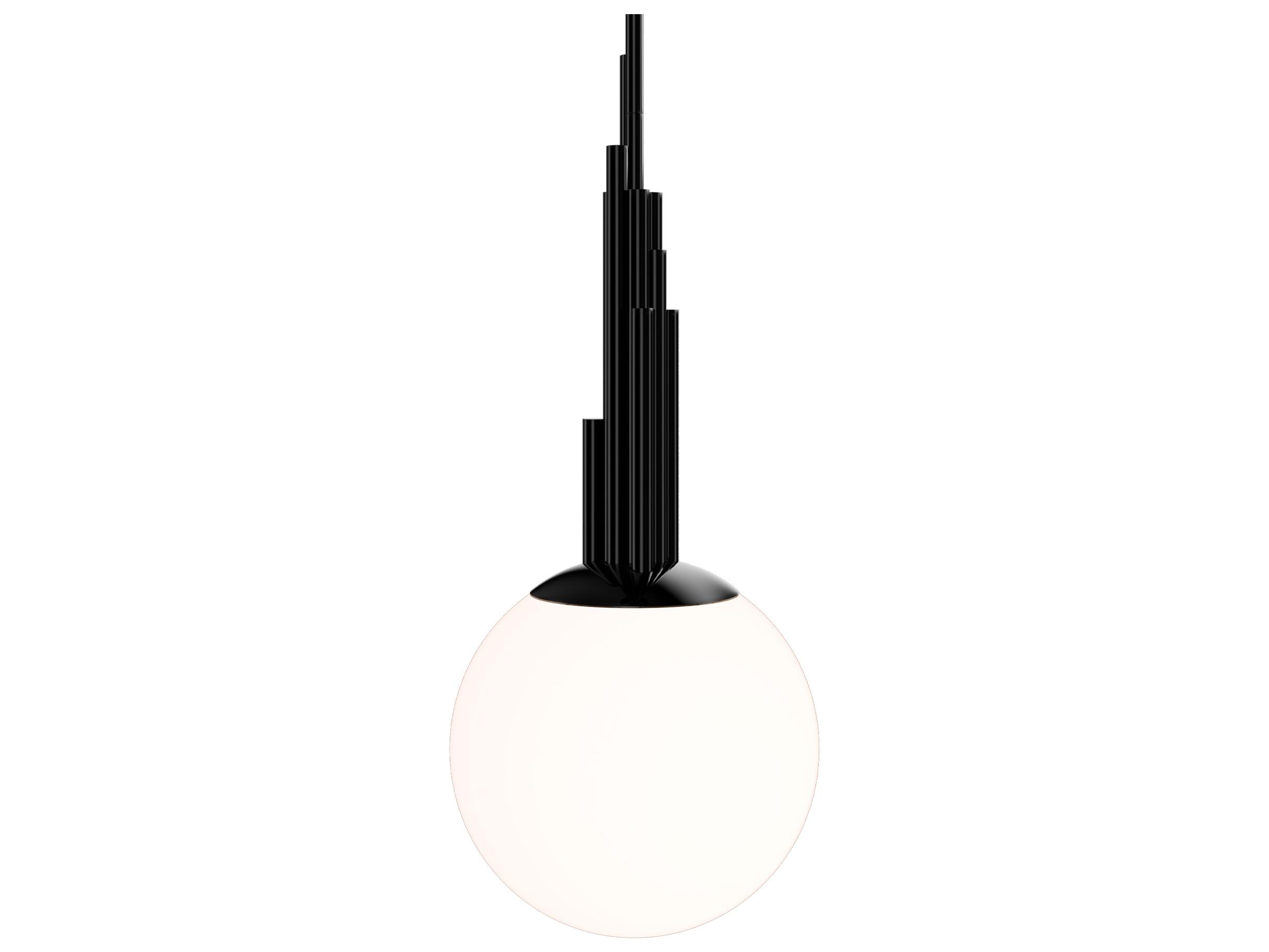 Modern Forms Sybil 1-Light Polished Black Nickel Globe Mini Pendant