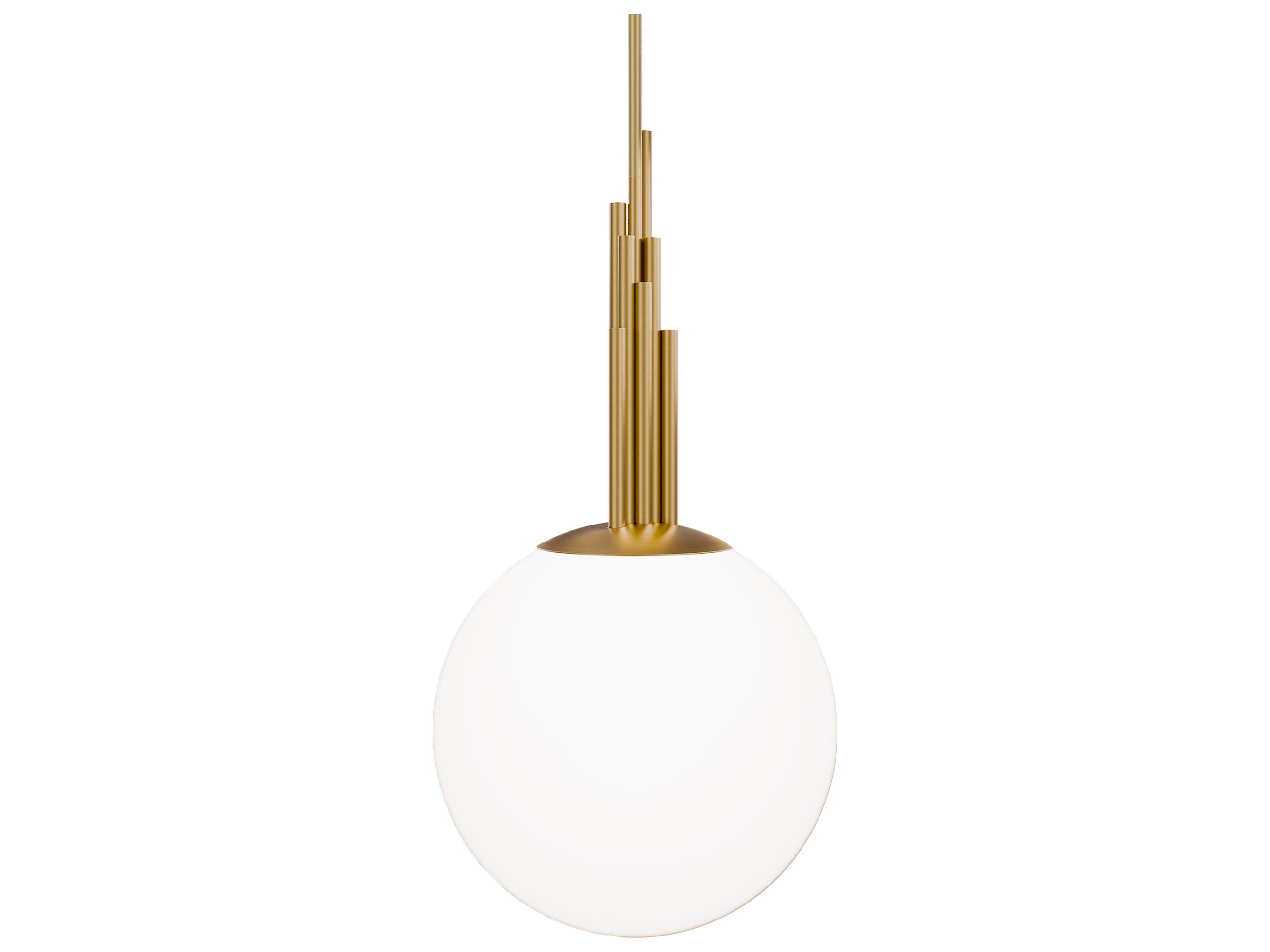 Modern Forms Sybil 1-Light Aged Brass Globe Pendant