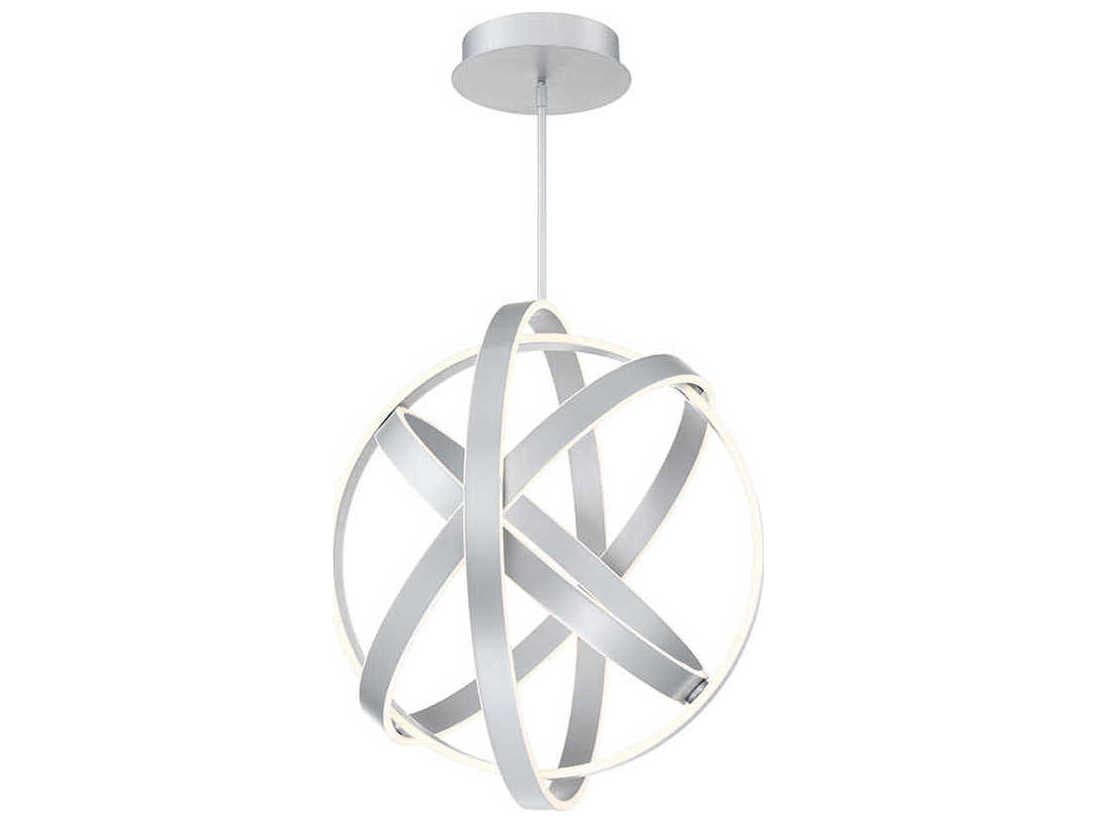 Modern Forms Kinetic 1-Light Titanium Silver LED Pendant