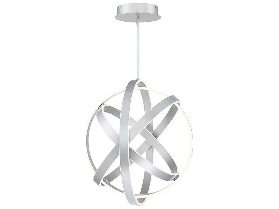 Modern Forms Kinetic 1-Light Titanium Silver LED Pendant