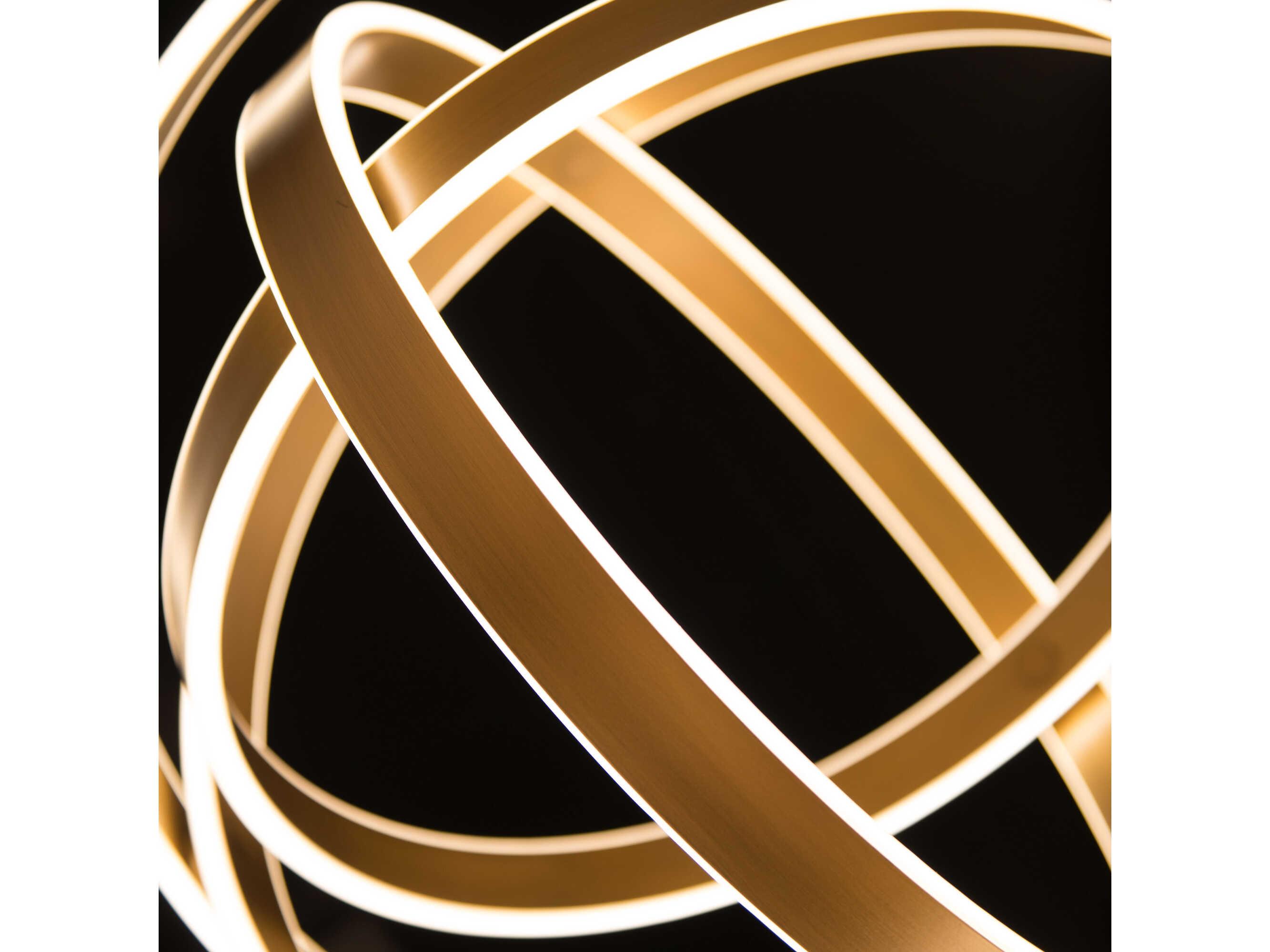 Modern Forms Kinetic 1-Light Aged Brass LED Pendant