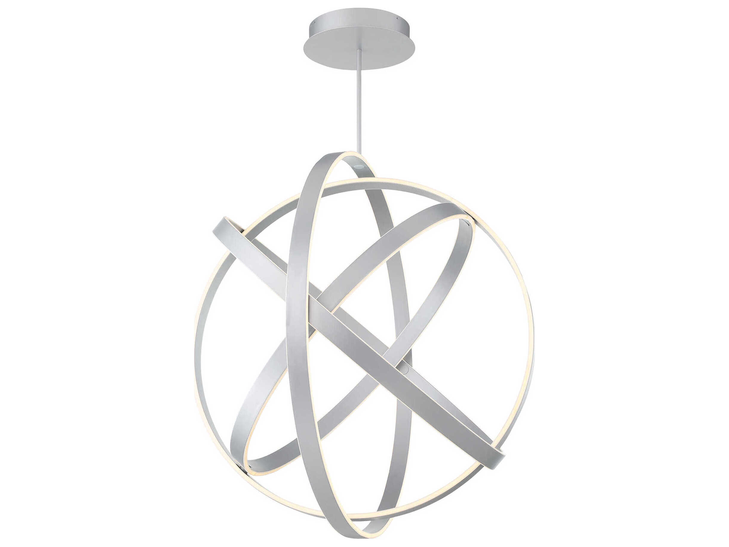 Modern Forms Kinetic 1-Light Titanium Silver LED Pendant