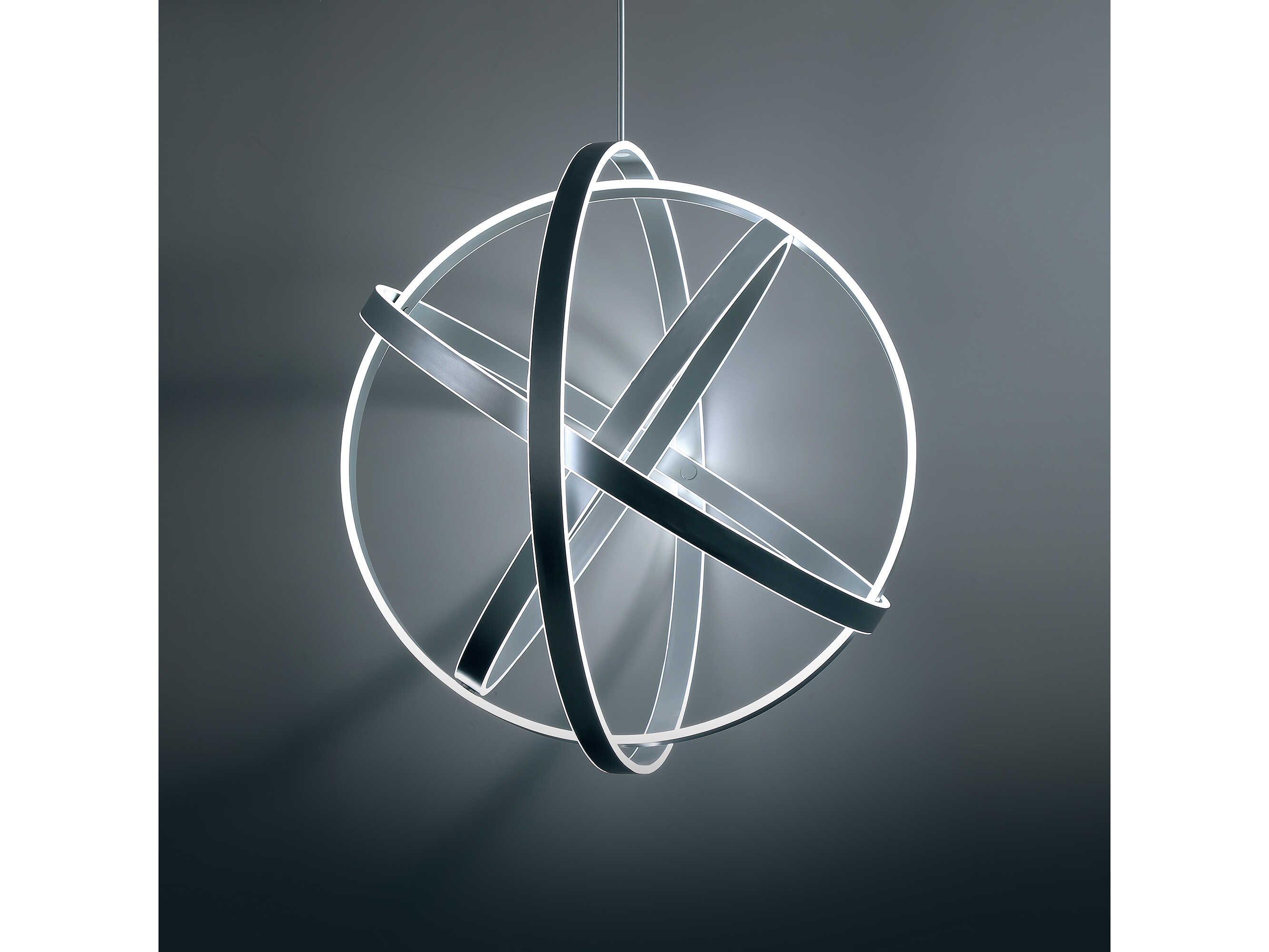 Modern Forms Kinetic 1-Light Titanium Silver LED Pendant