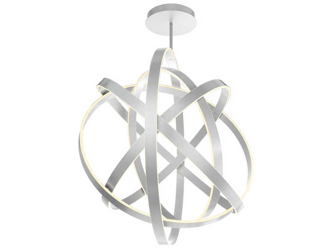 Modern Forms Kinetic 1-Light Titanium Silver LED Pendant