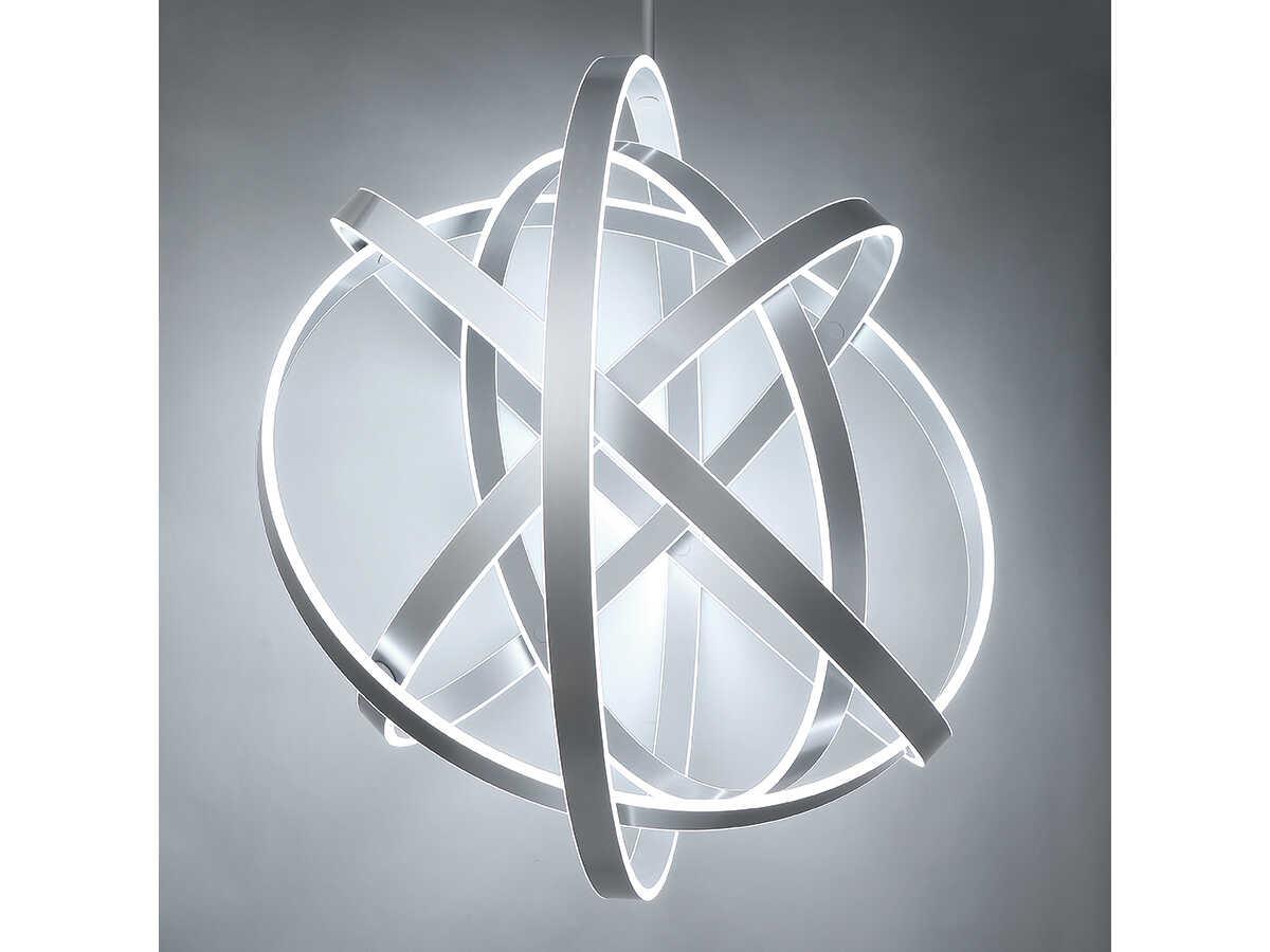 Modern Forms Kinetic 1-Light Titanium Silver LED Pendant