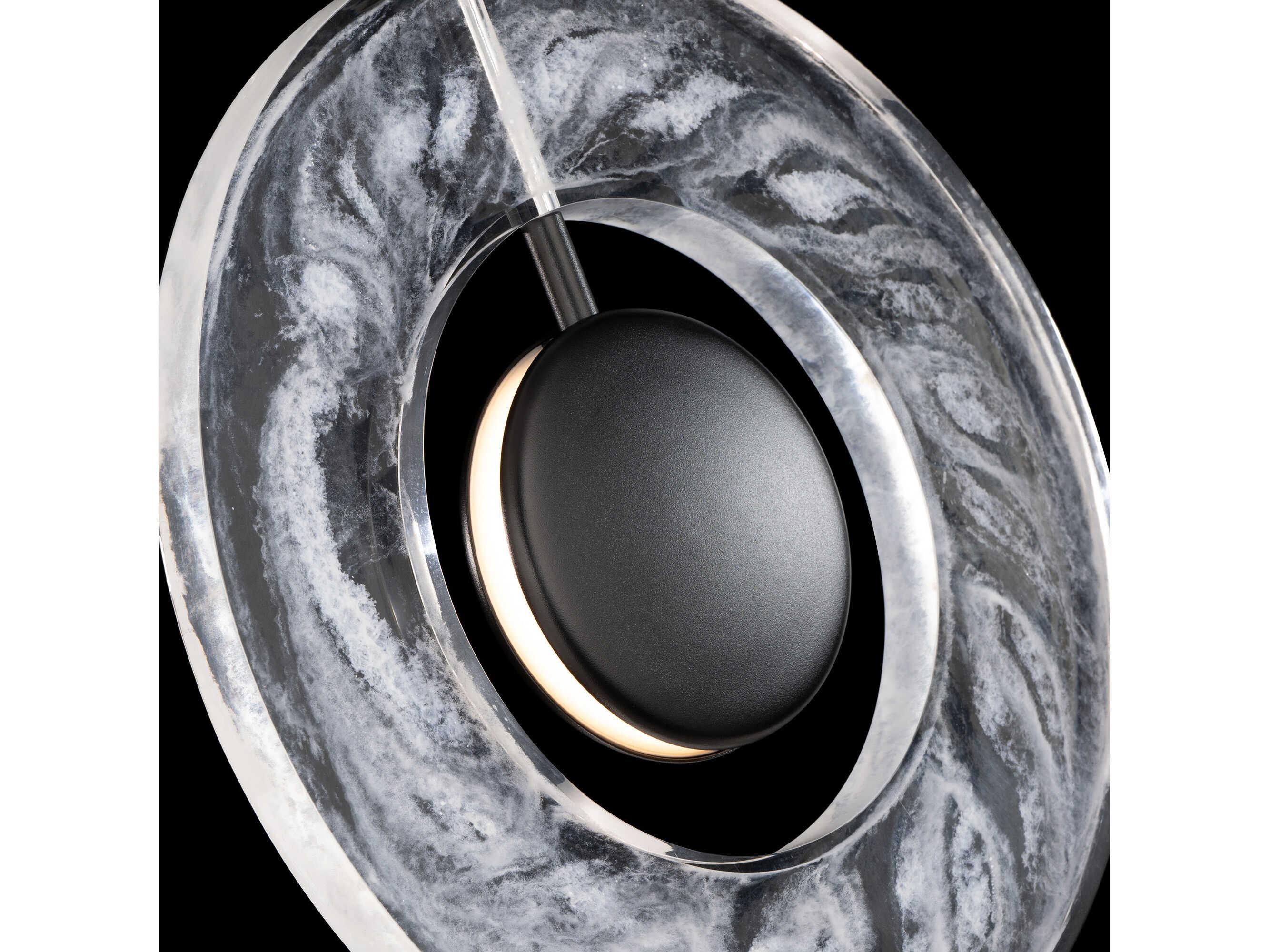 Modern Forms Cymbal 1-Light Black LED Round Pendant