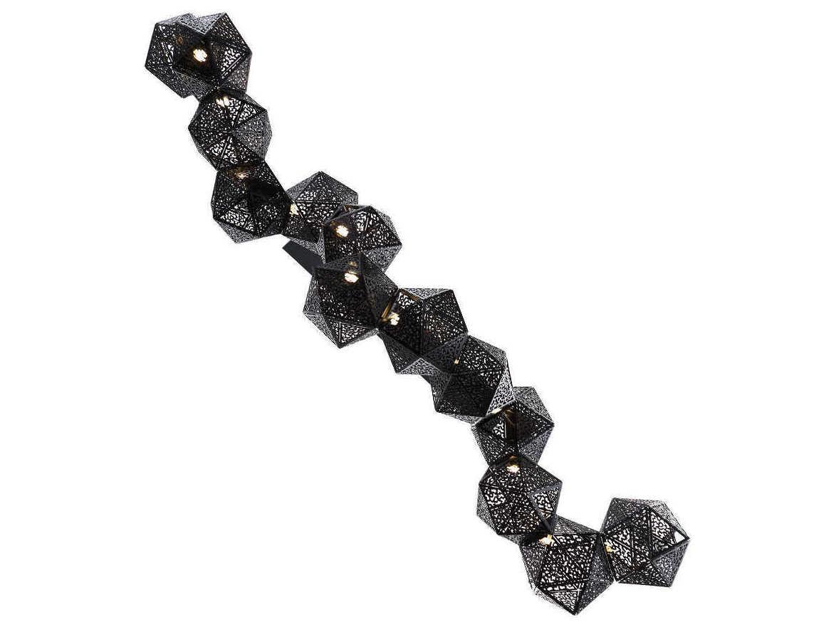 Modern Forms Riddle 13-Light Black LED Geometric Linear Island Pendant