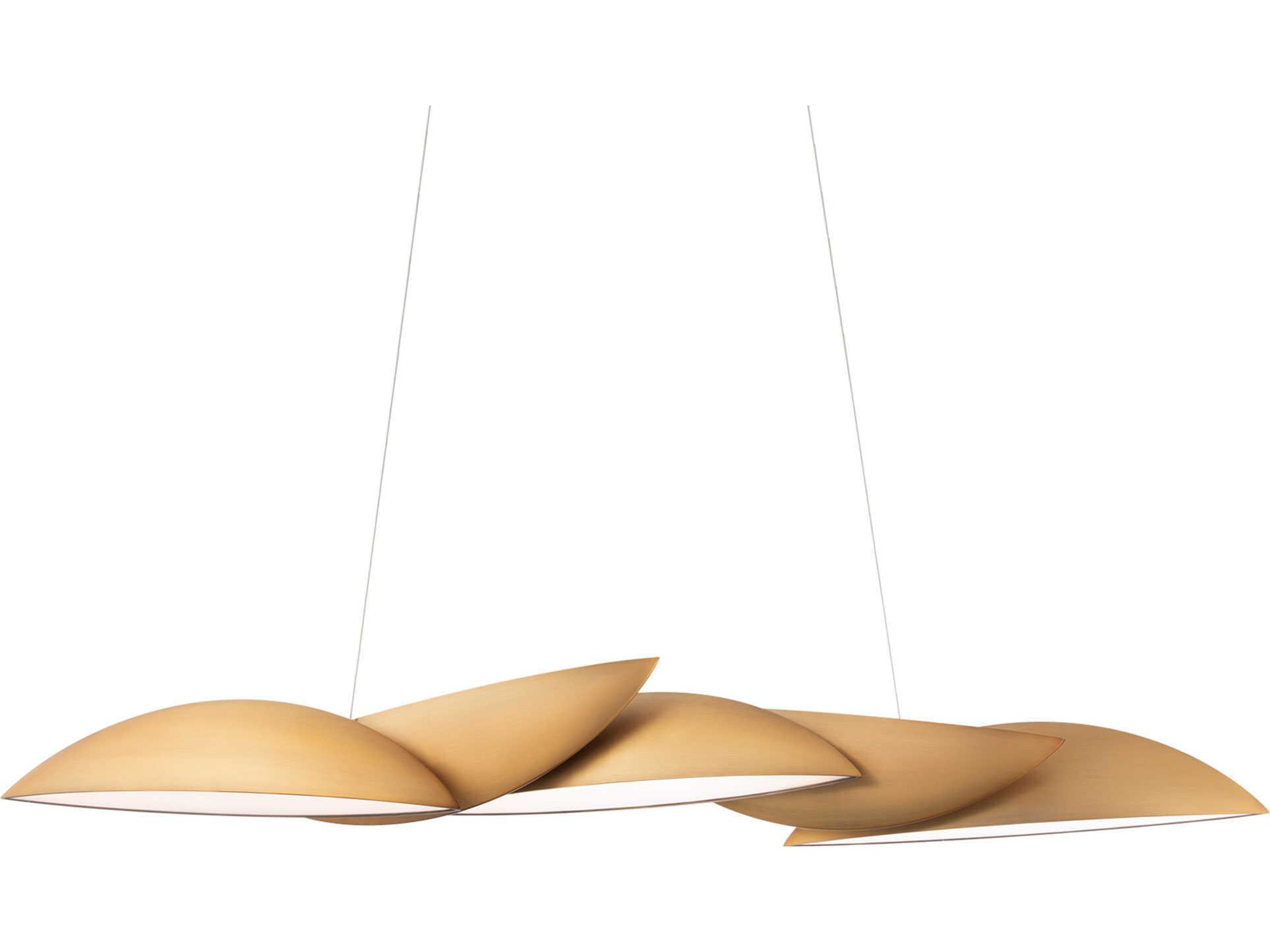 Modern Forms Sydney 5-Light Aged Brass LED Linear Island Pendant