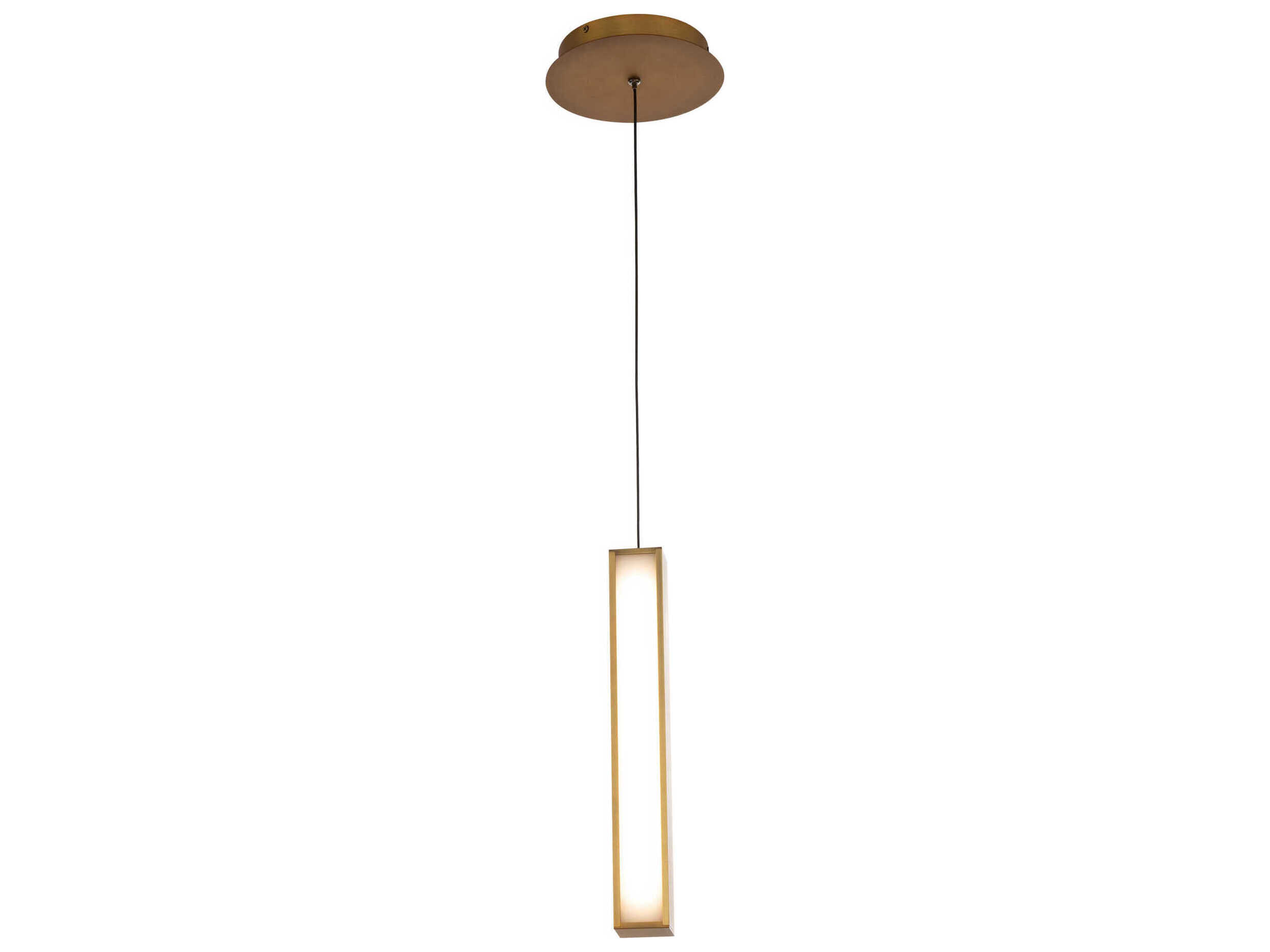 Modern Forms Chaos 1-Light Aged Brass LED Geometric Mini Pendant