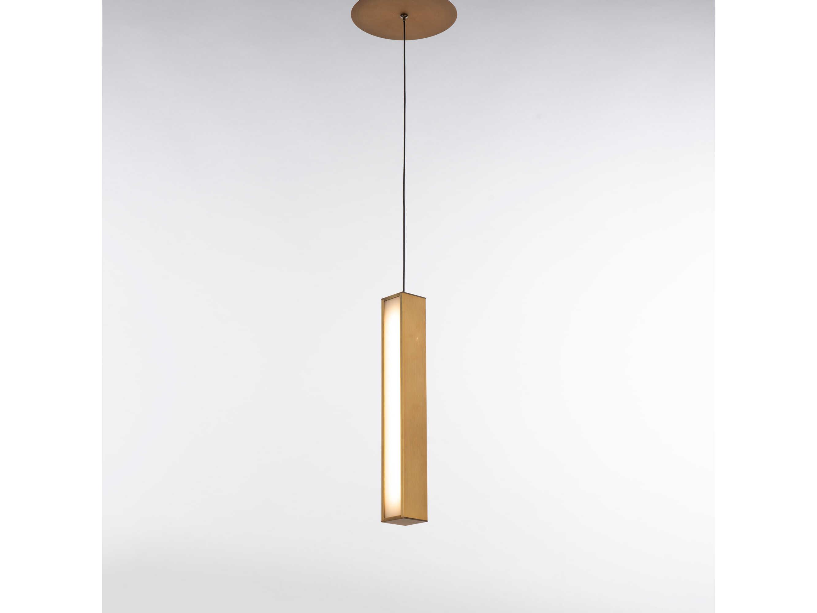 Modern Forms Chaos 1-Light Aged Brass LED Geometric Mini Pendant