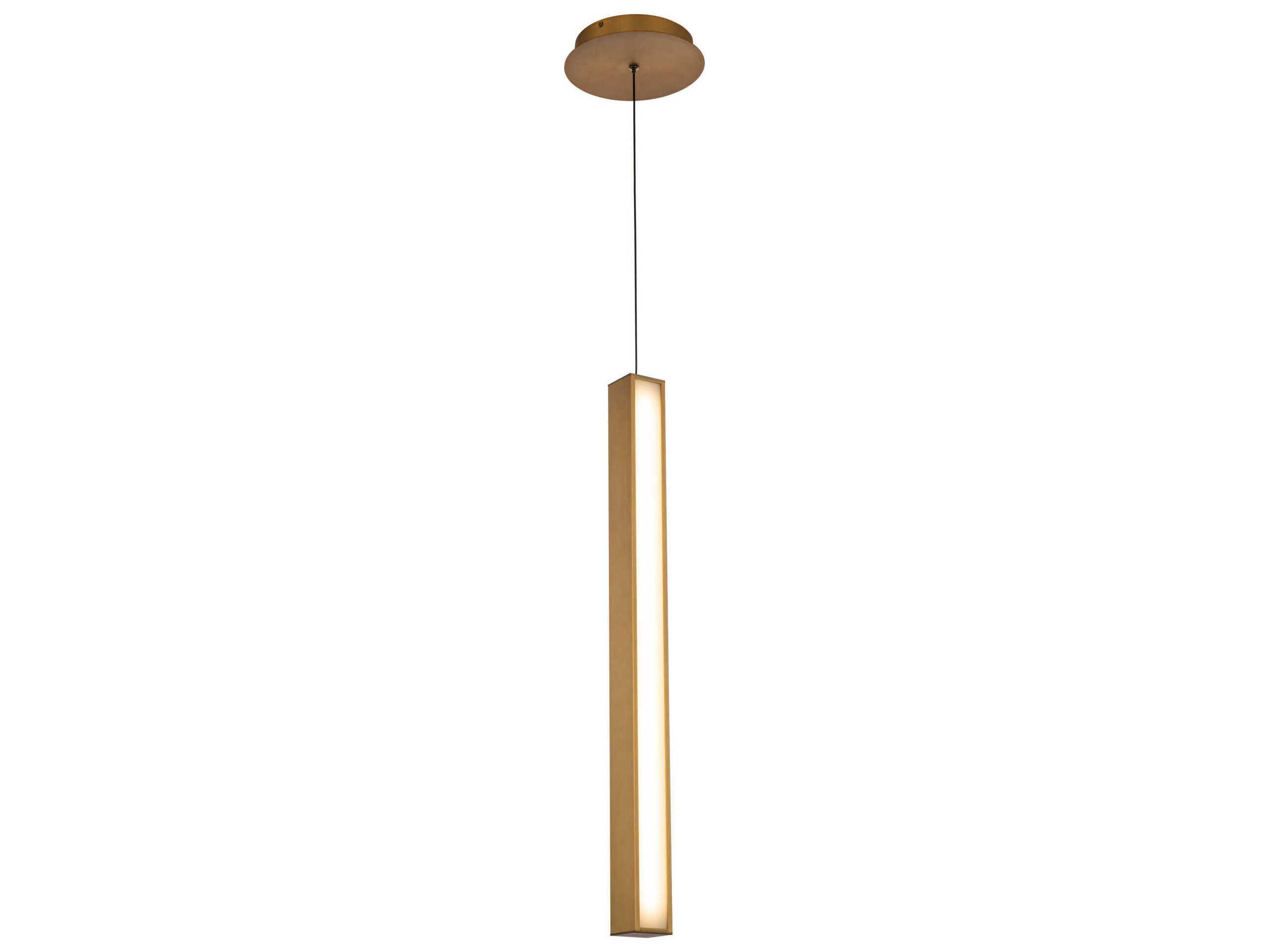 Modern Forms Chaos 1-Light Aged Brass LED Geometric Mini Pendant