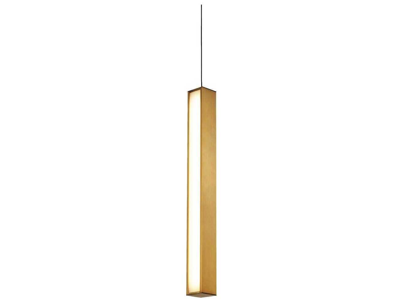 Modern Forms Chaos 1-Light Aged Brass LED Geometric Mini Pendant